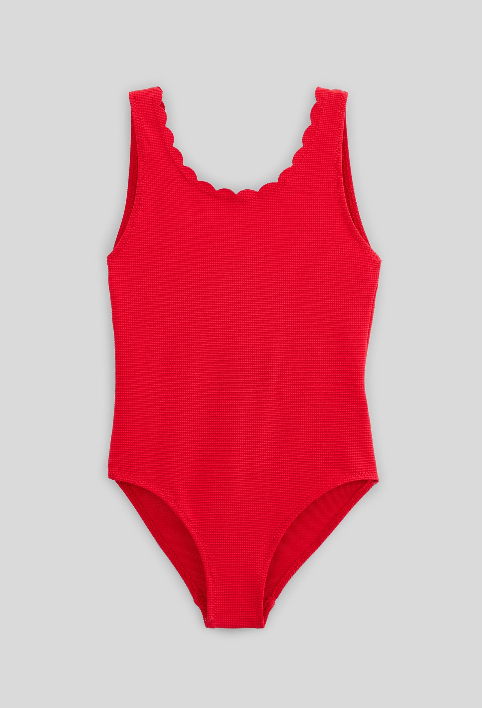 Maillot de bain 1 pi&egrave;ce uni, Rouge, large image number 1