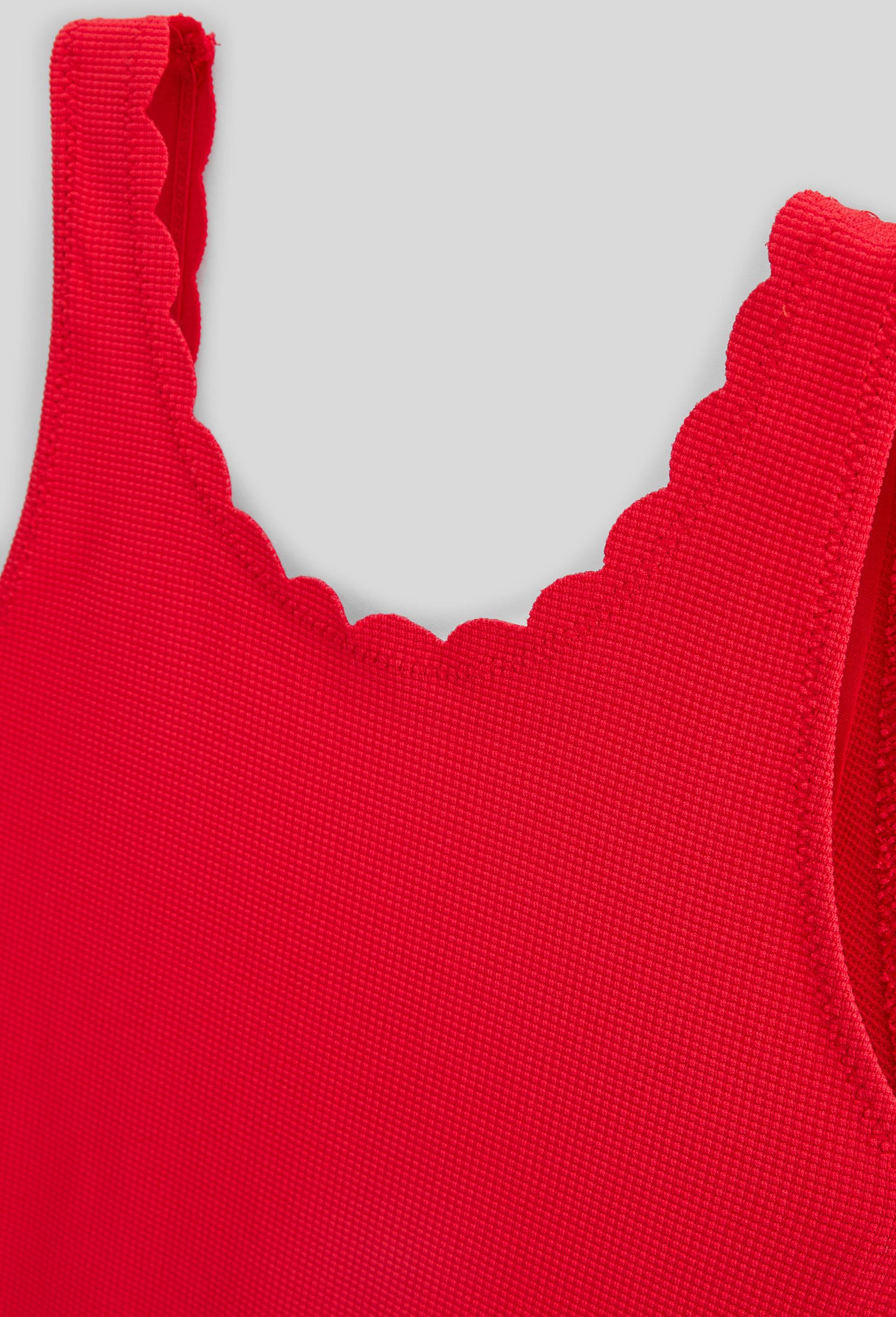 Maillot de bain 1 pi&egrave;ce uni, Rouge, large image number 3.0
