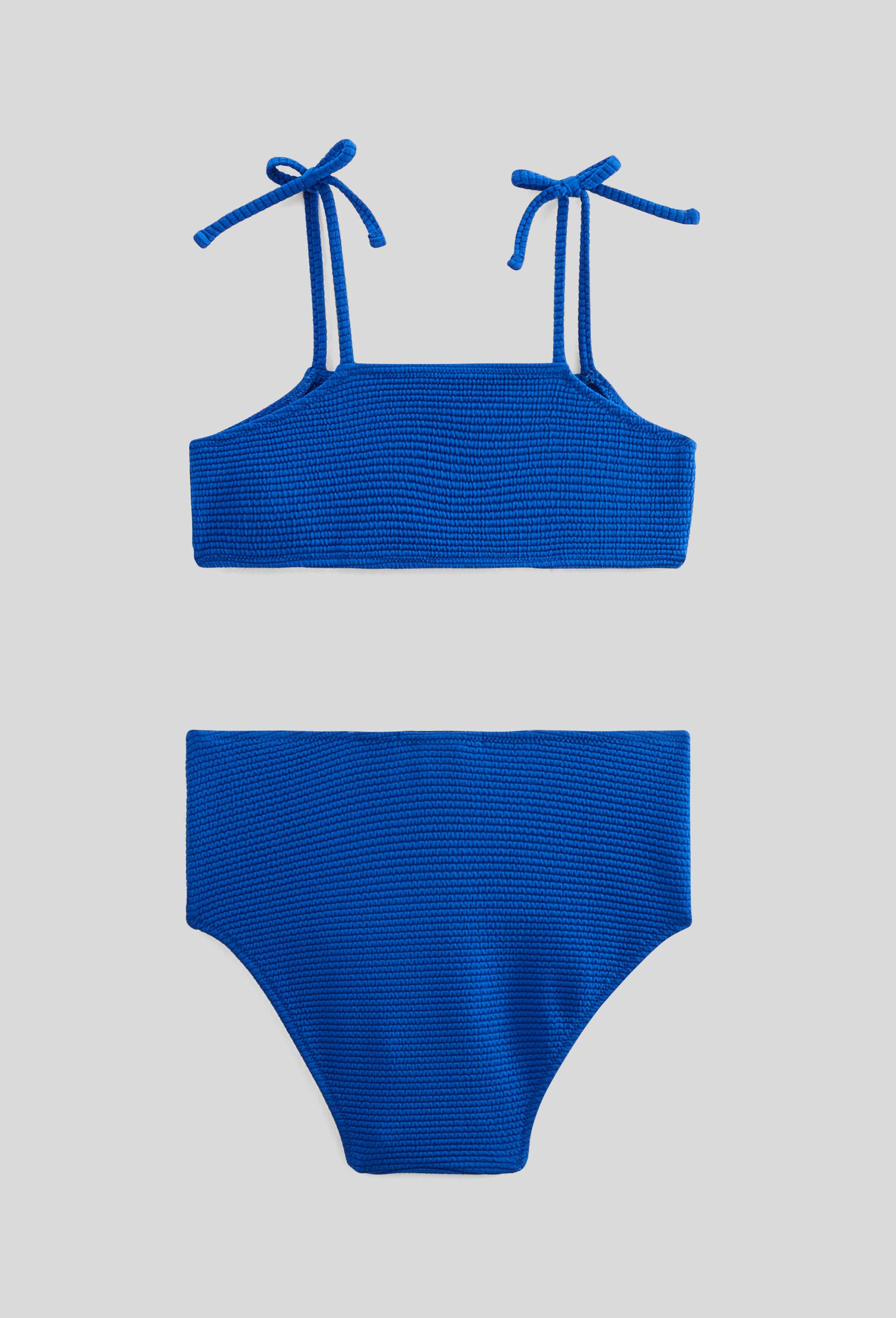 Maillot de bain 2 pi&egrave;ces uni, Bleu, large image number 1