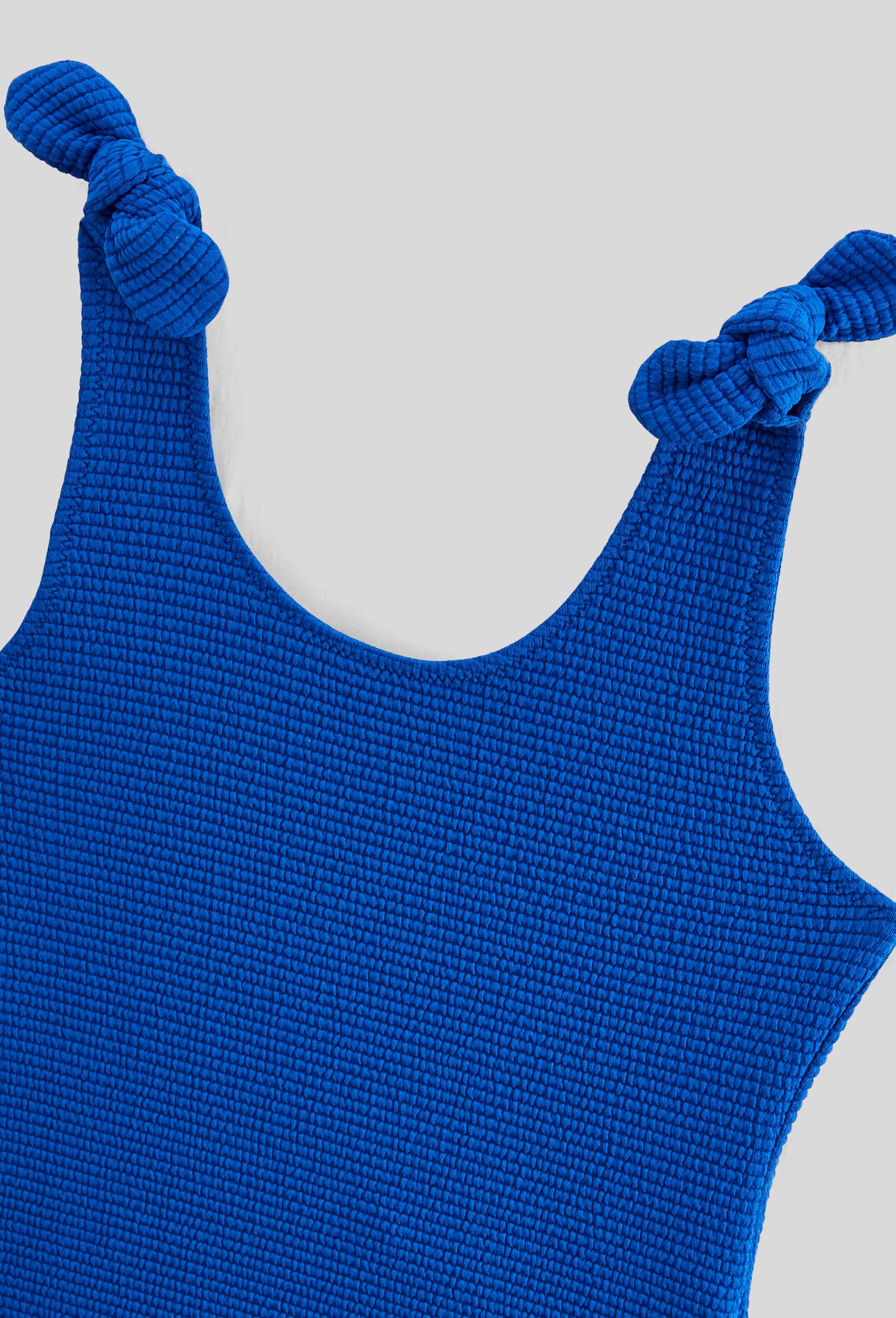 Maillot de bain 1 pi&egrave;ce uni, Bleu, large image number 2