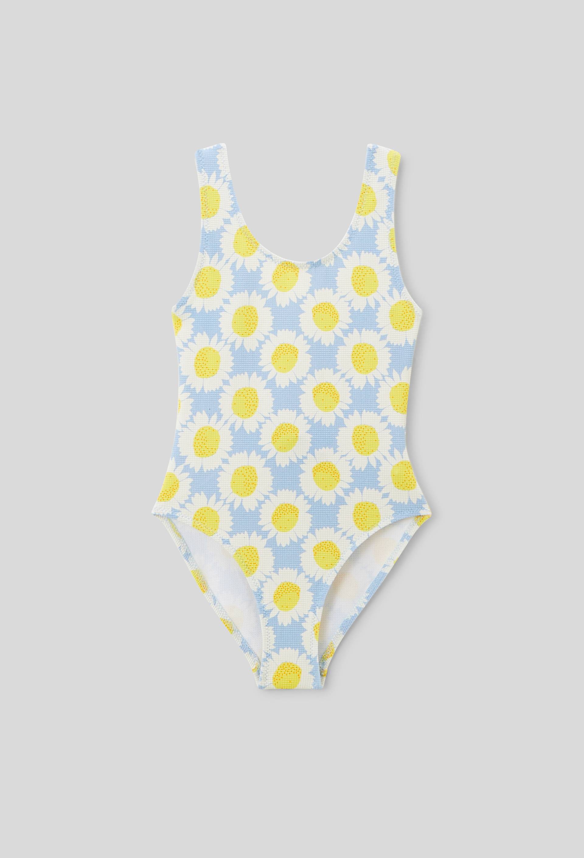 Maillot de bain 1 pi&egrave;ce imprim&eacute;, Bleu clair, large image number 0