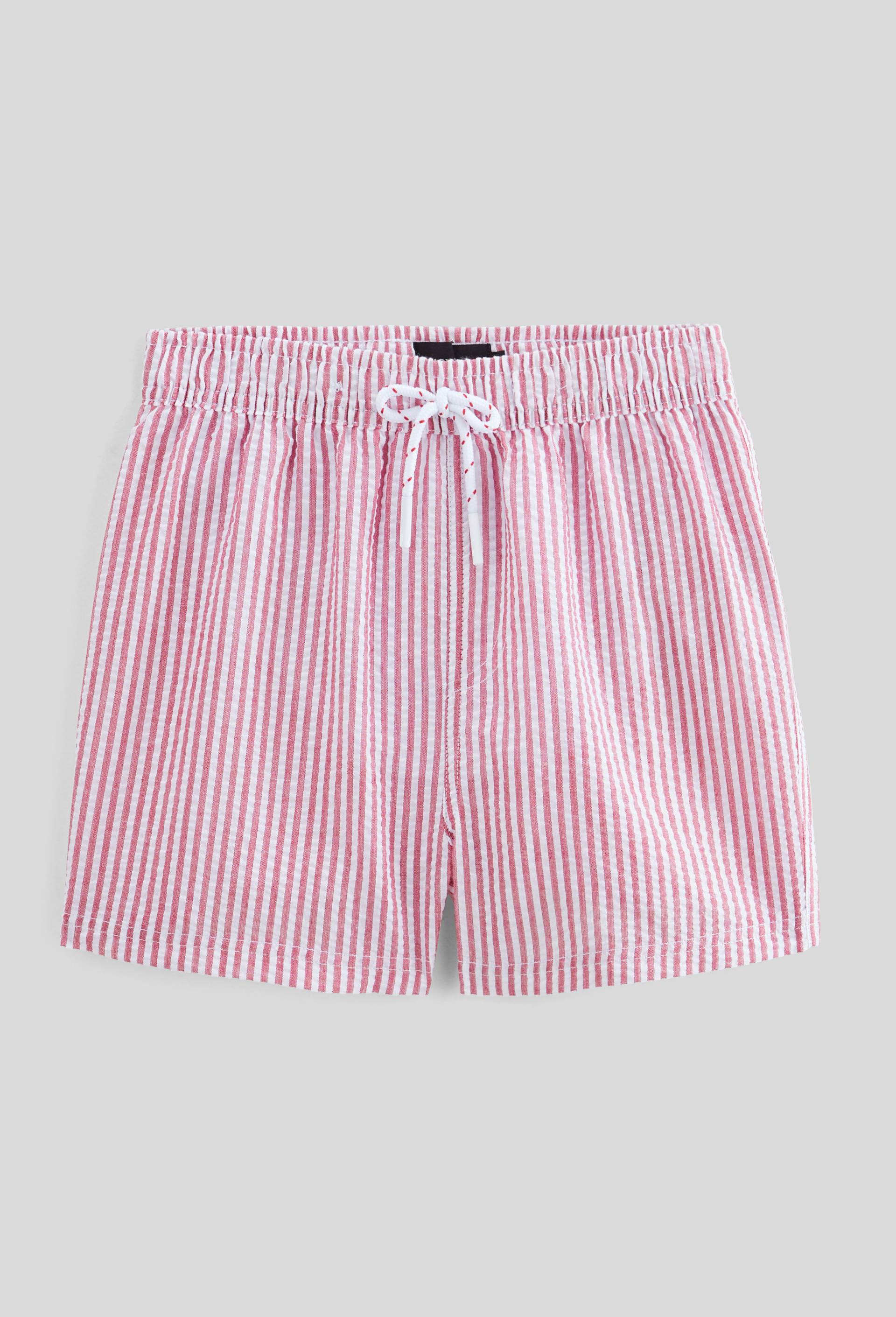 Short de bain rayé, Rouge, swatch image