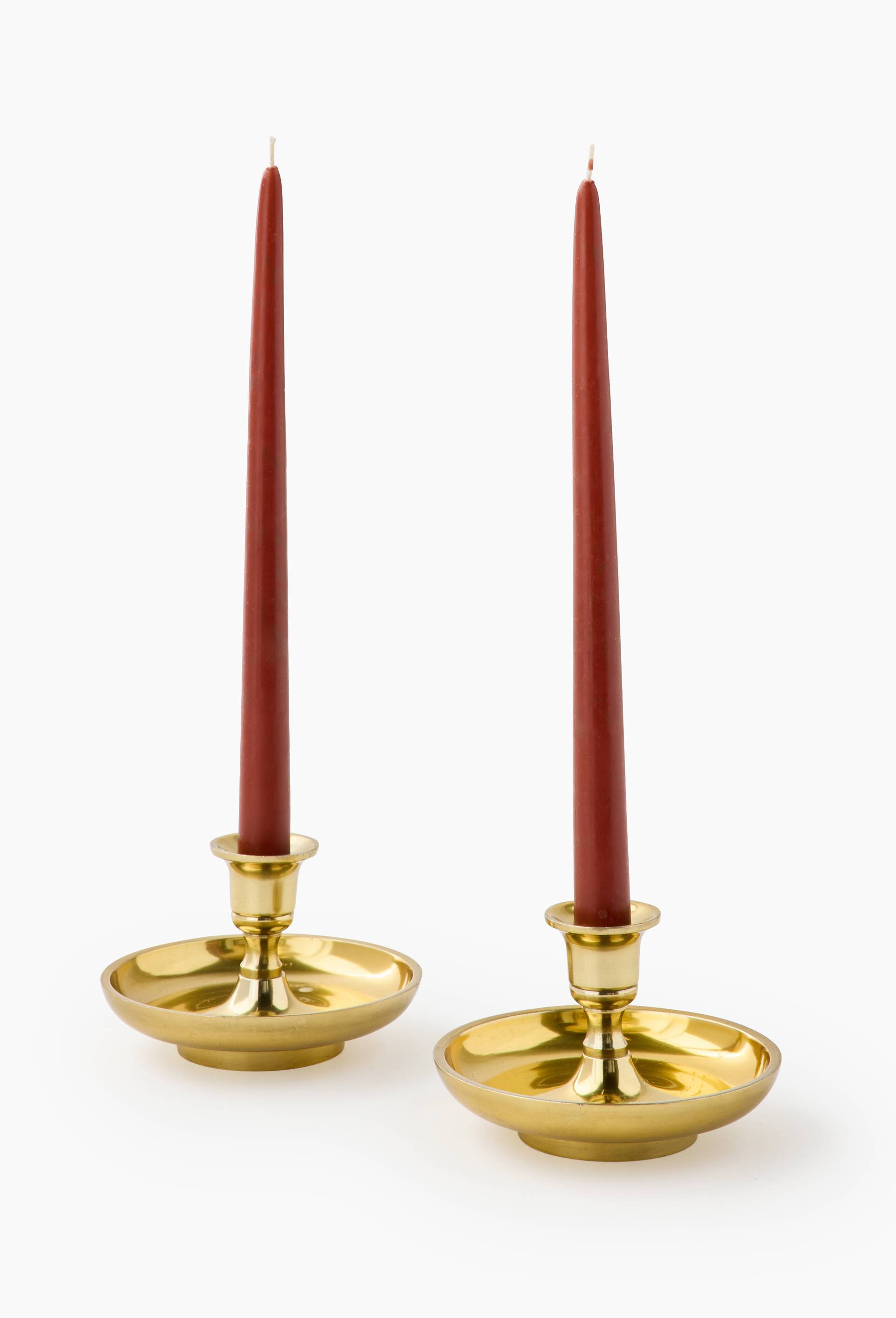 Lot 2 bougies flambeaux suspendus, H24cm, en cire, Orange foncé, large image number 0