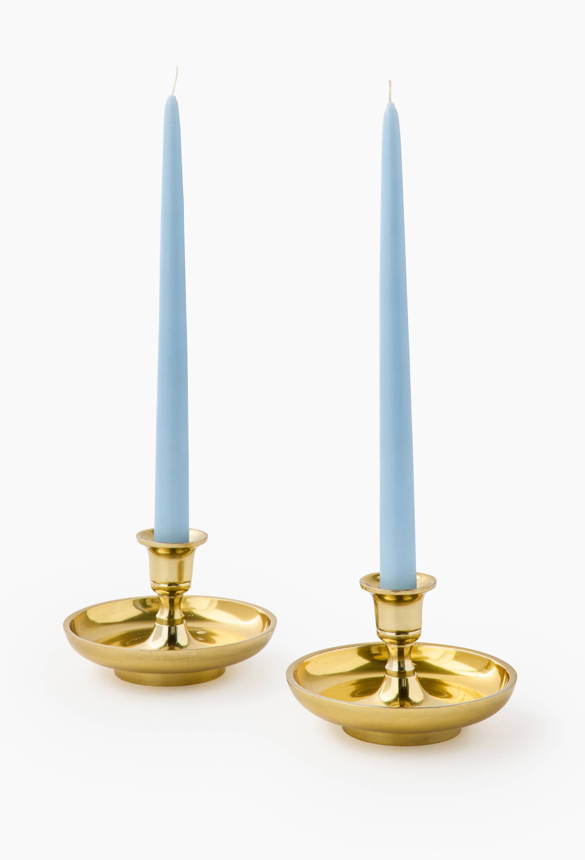 Lot 2 bougies flambeaux suspendus, H24cm, en cire, BLEU, large image number 0