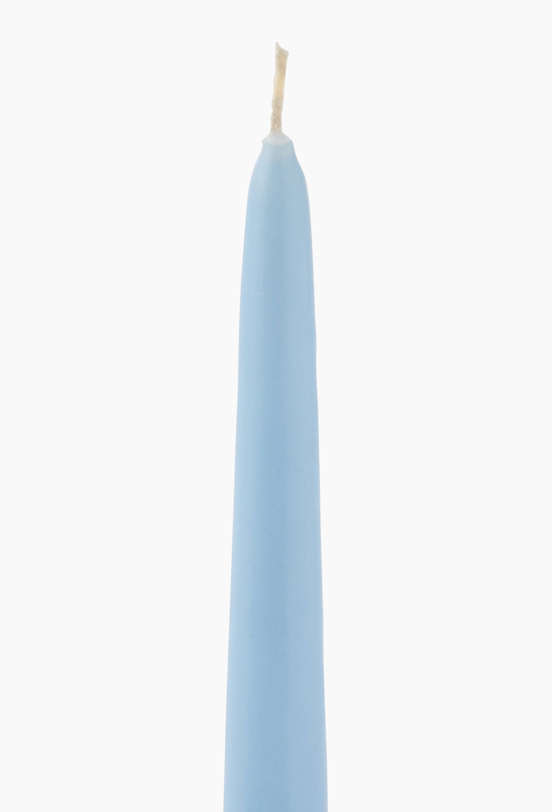 Lot 2 bougies flambeaux suspendus, H24cm, en cire, BLEU, large image number 1