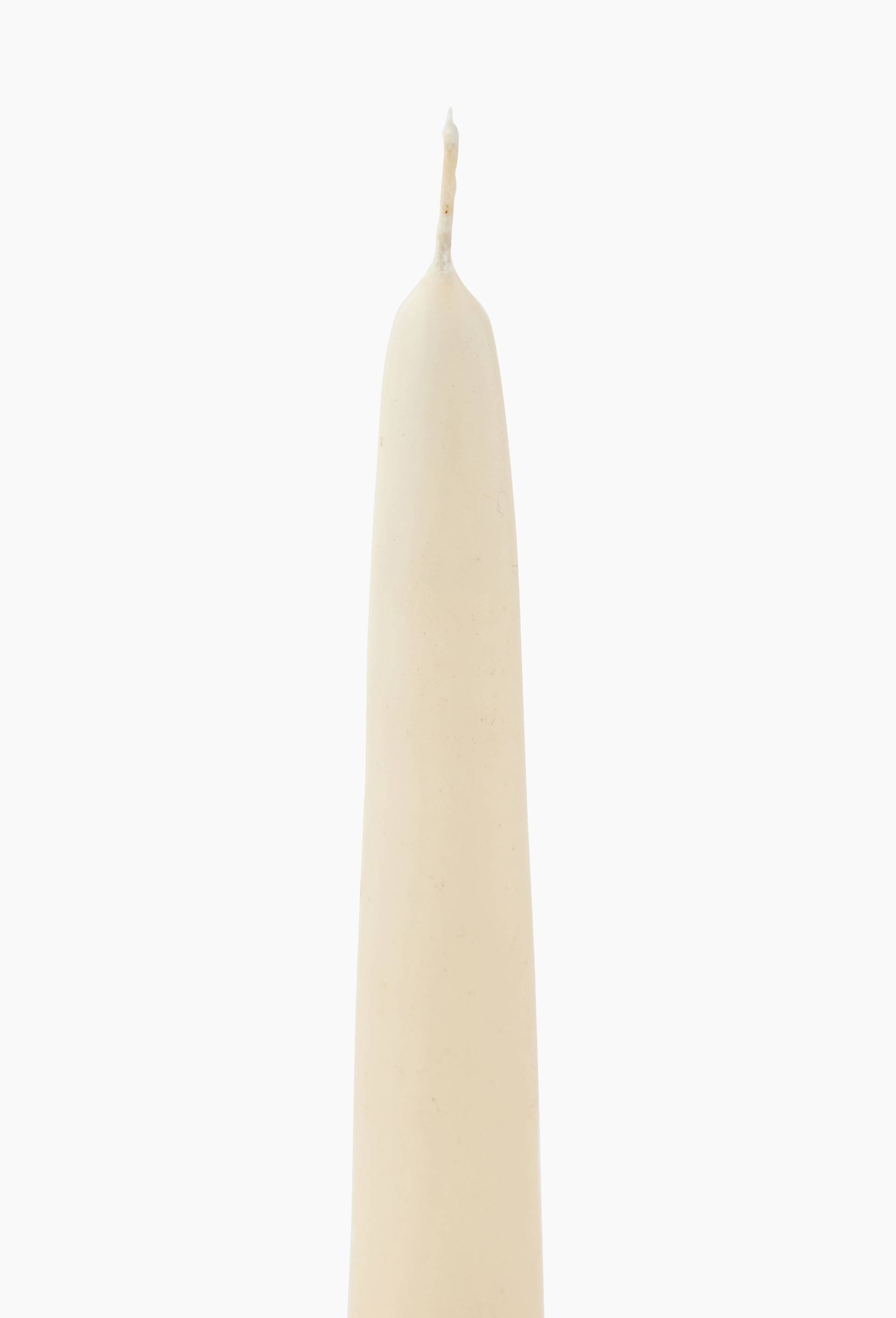 Lot 2 bougies flambeaux suspendus, H24cm, en cire, Ecru, large image number 2