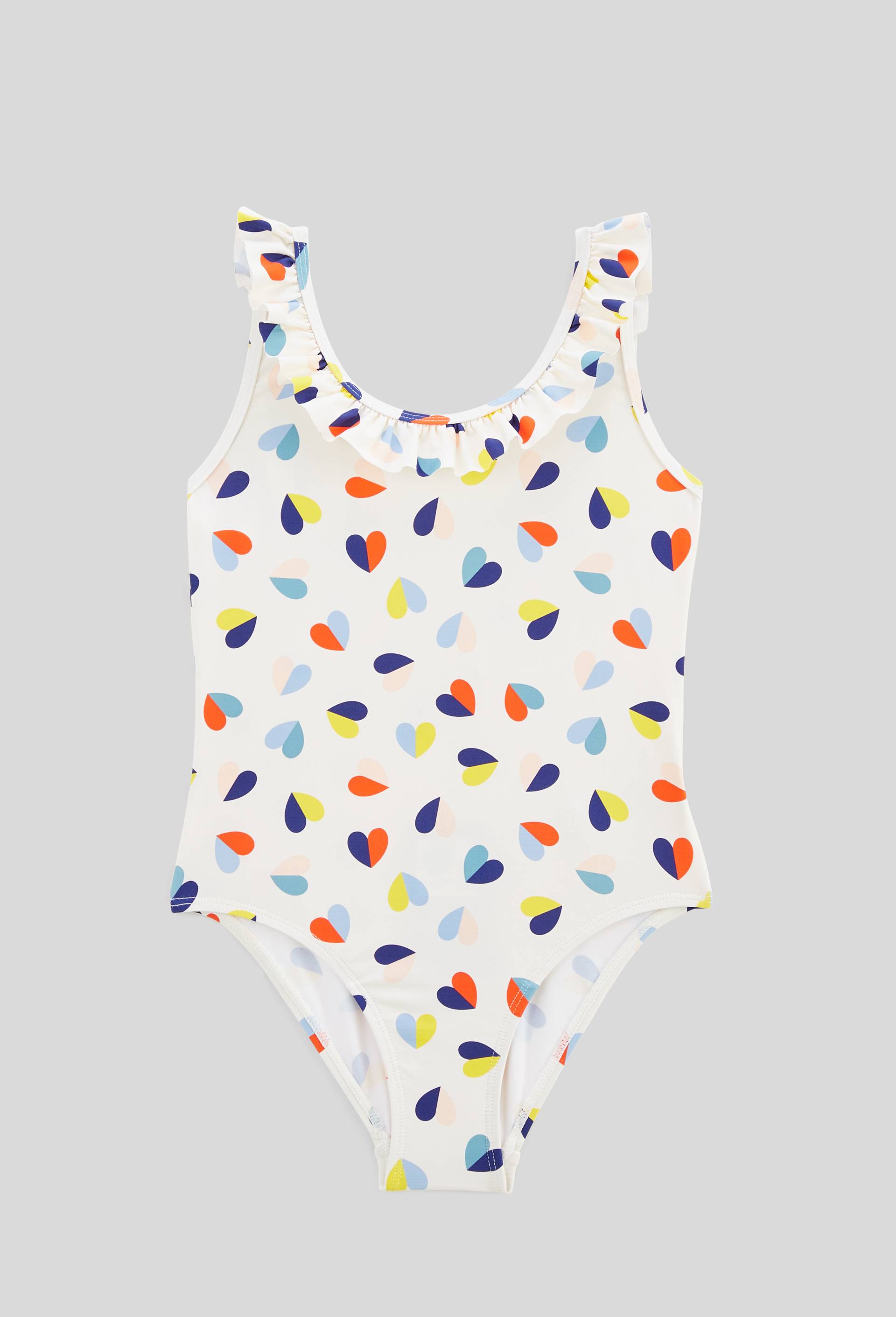 Maillot de bain 1 pièce imprimé, Bleu, large image number 0