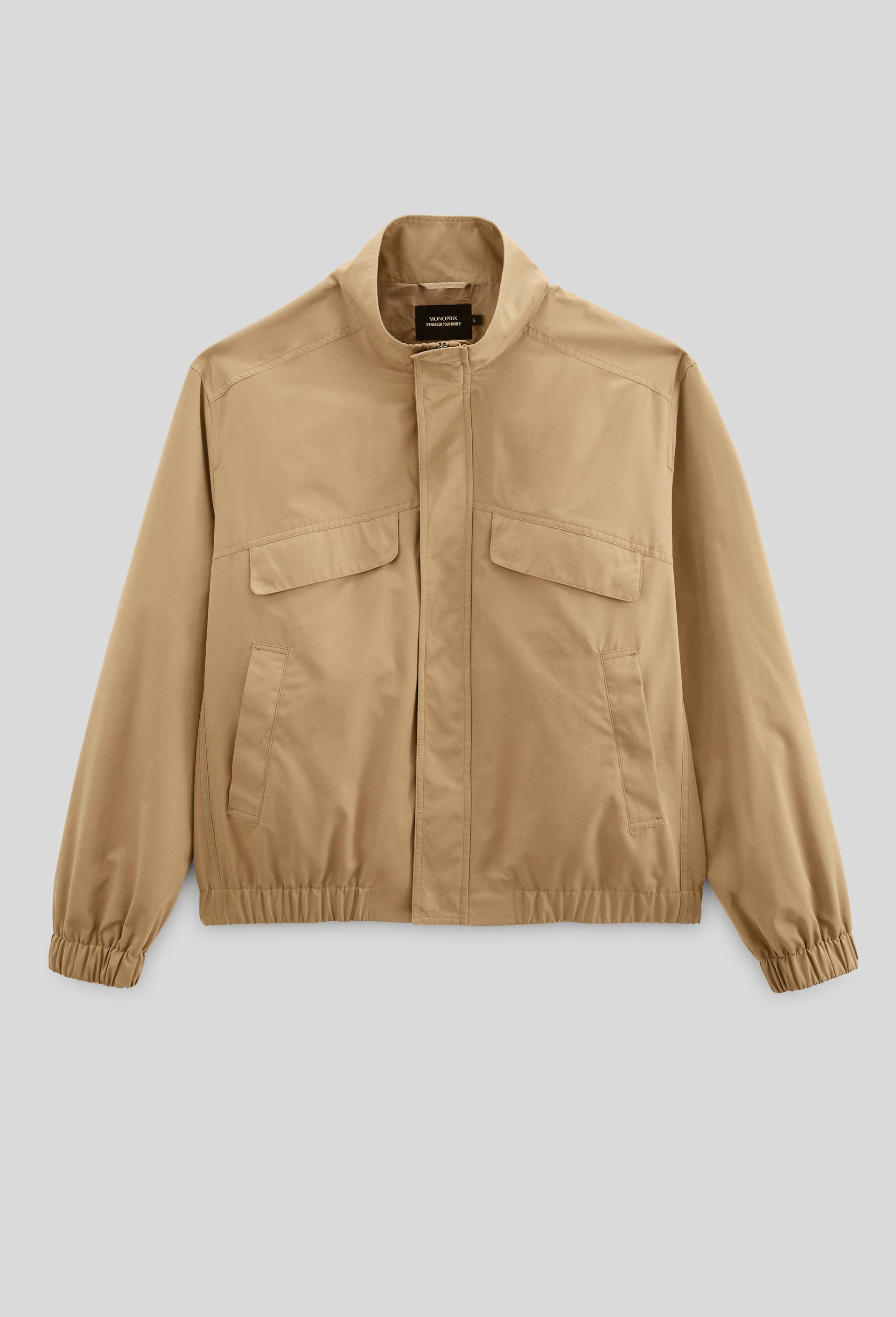 Blouson col montant, Beige, large image number 6