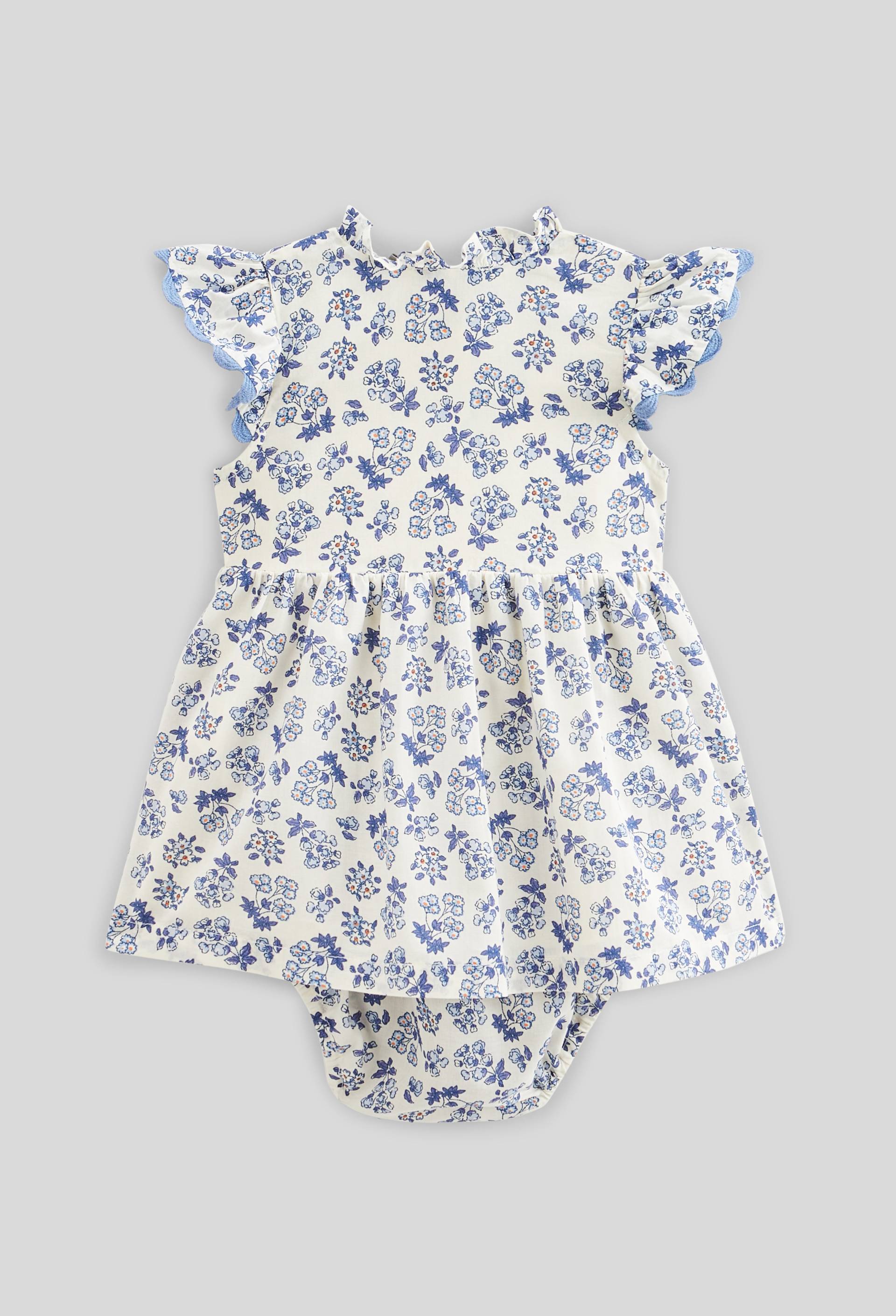 Robe manches courtes imprim&eacute;e avec bloomer en coton BIO GOTS, Beige clair, large image number 1