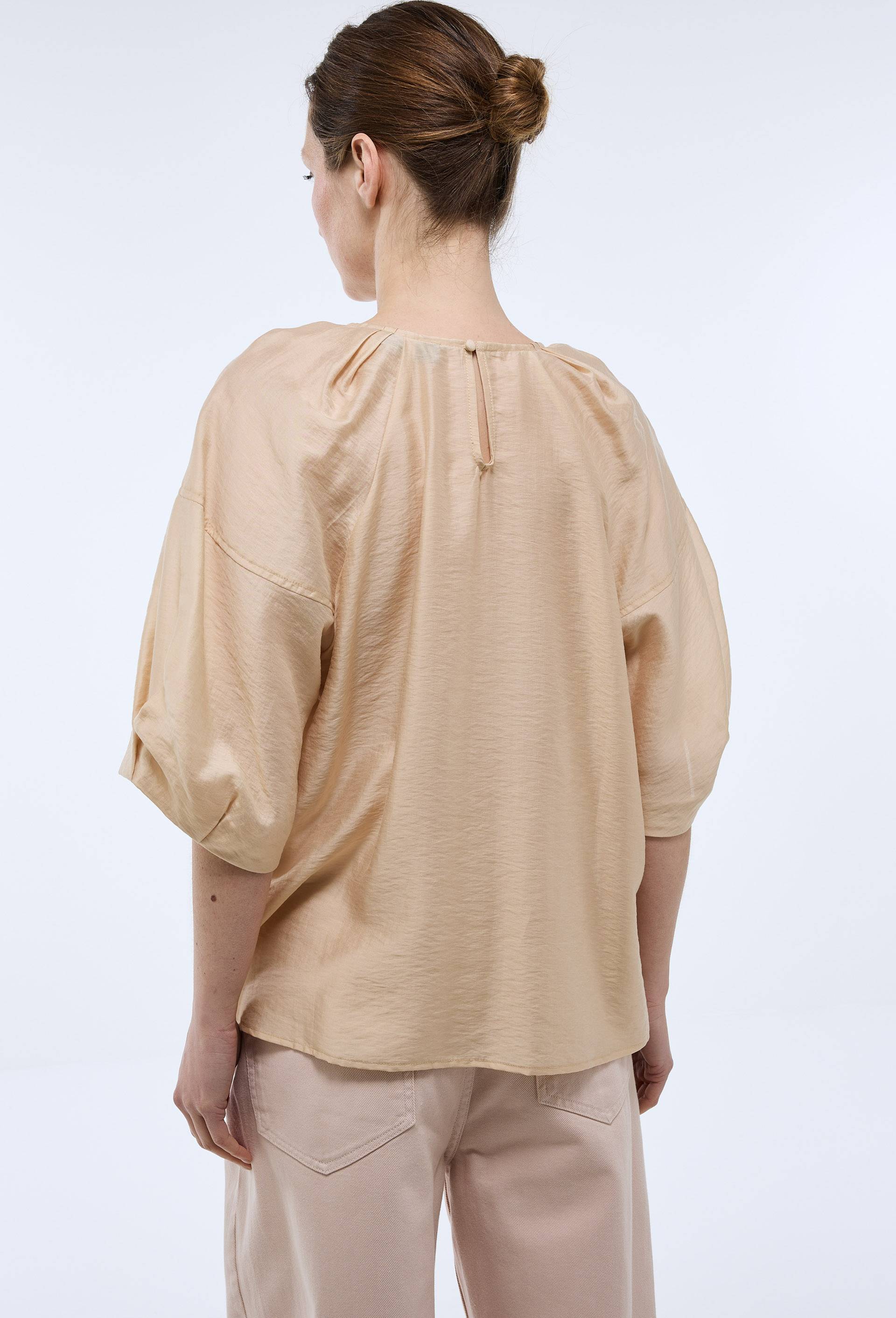 Top manches courtes uni, Beige, large image number 2.0
