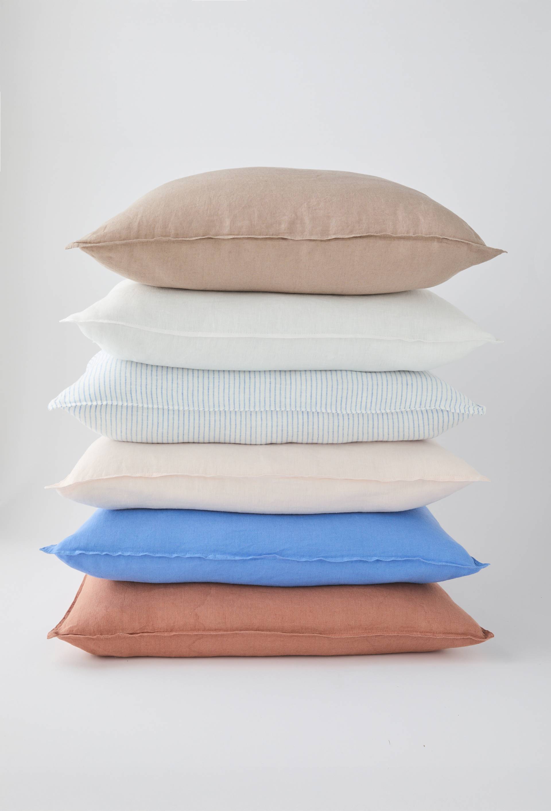 Taie d'oreiller, 100% lin, Gris, large