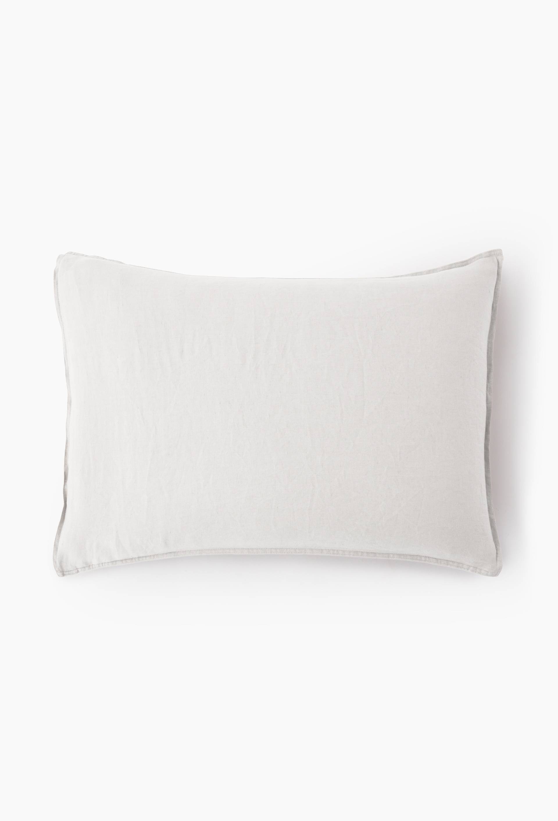 Taie d'oreiller, 100% lin, Blanc, large
