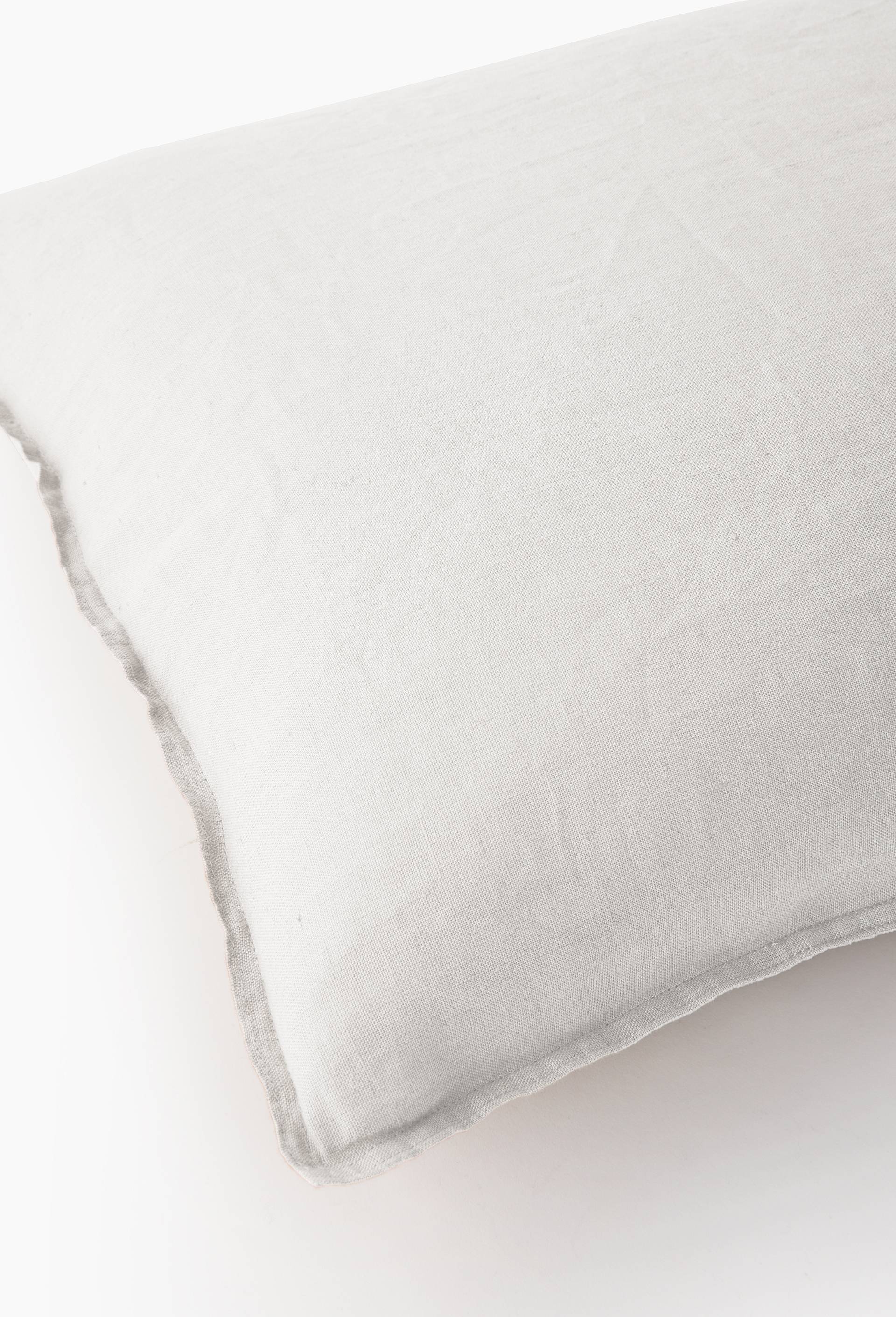 Taie d'oreiller, 100% lin, Blanc, large