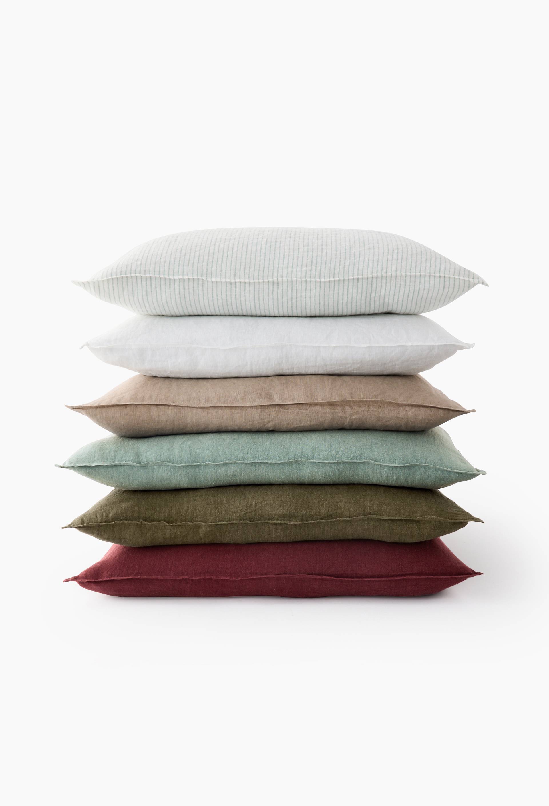 Taie d'oreiller, 100% lin, Blanc, large