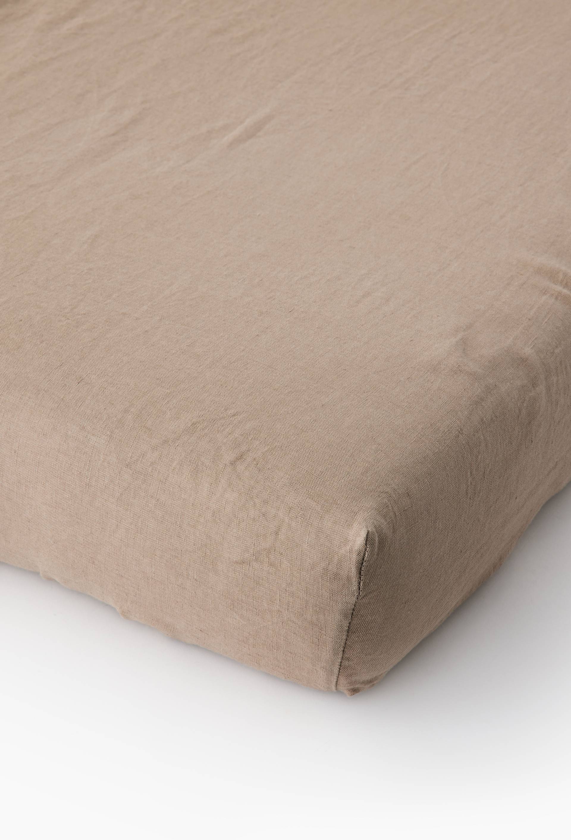 Drap housse, 100% lin, Exclusivit&eacute; web, Gris, large