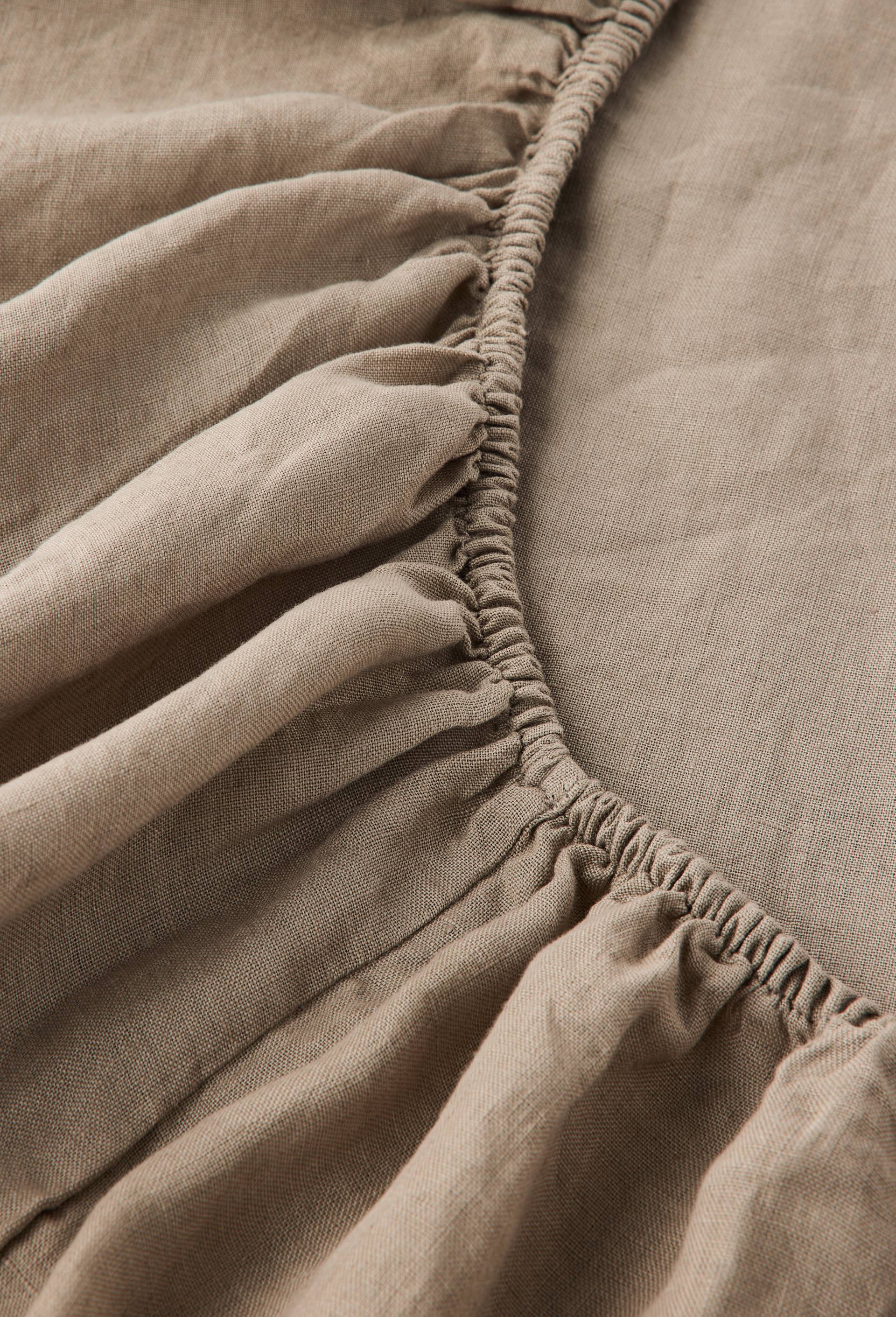 Drap housse, 100% lin, Exclusivit&eacute; web, Gris, large