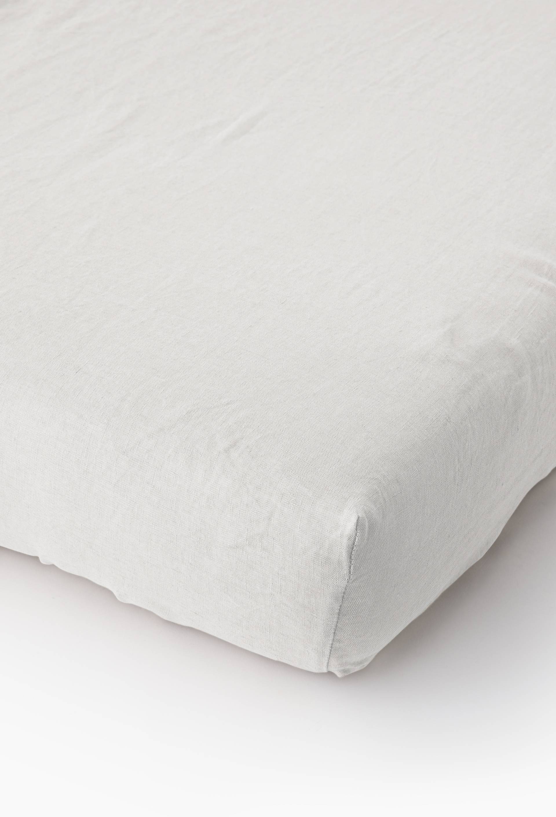 Drap housse, 100% lin, Exclusivit&eacute; web, Blanc, large image number 0