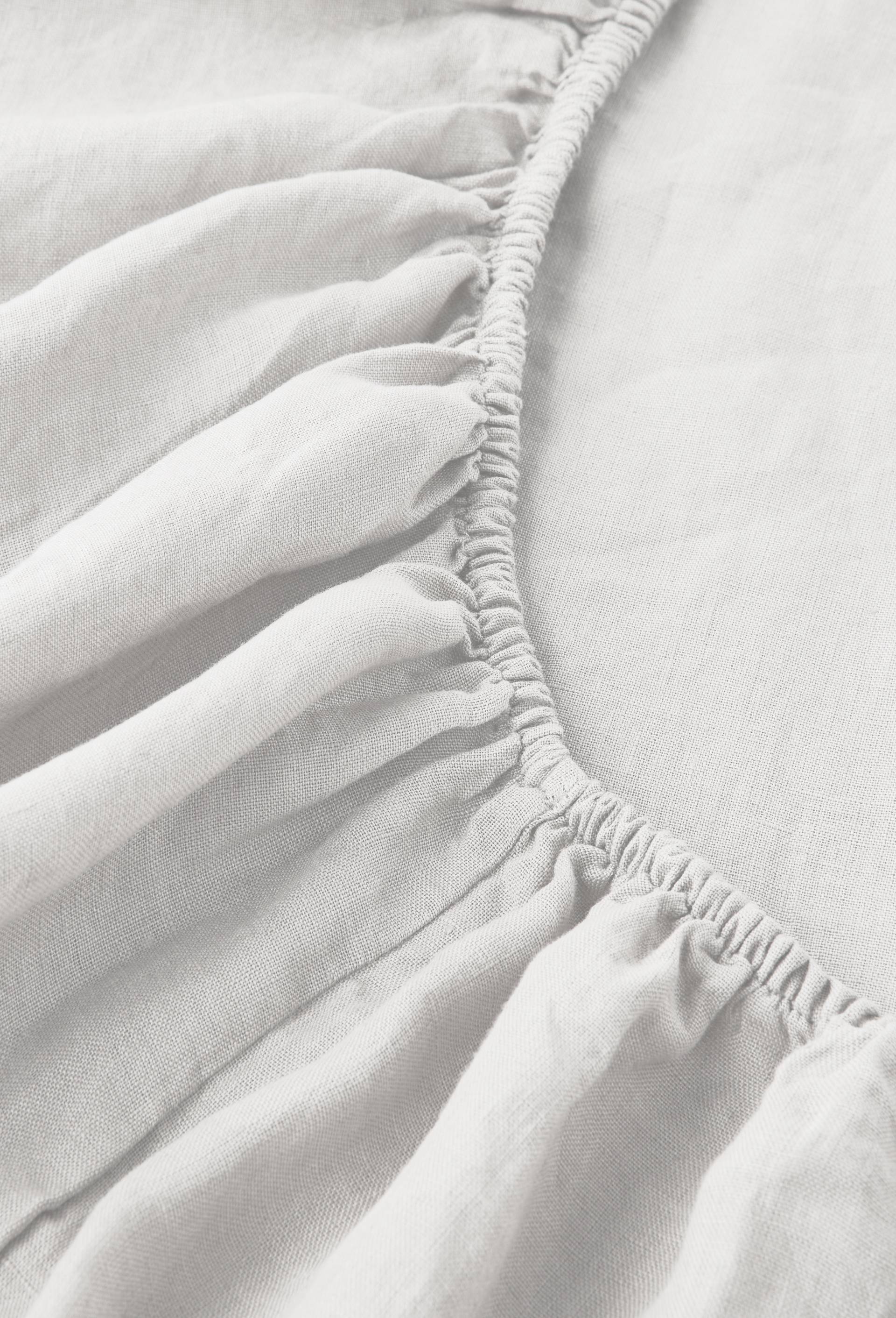 Drap housse, 100% lin, Exclusivit&eacute; web, Blanc, large image number 1