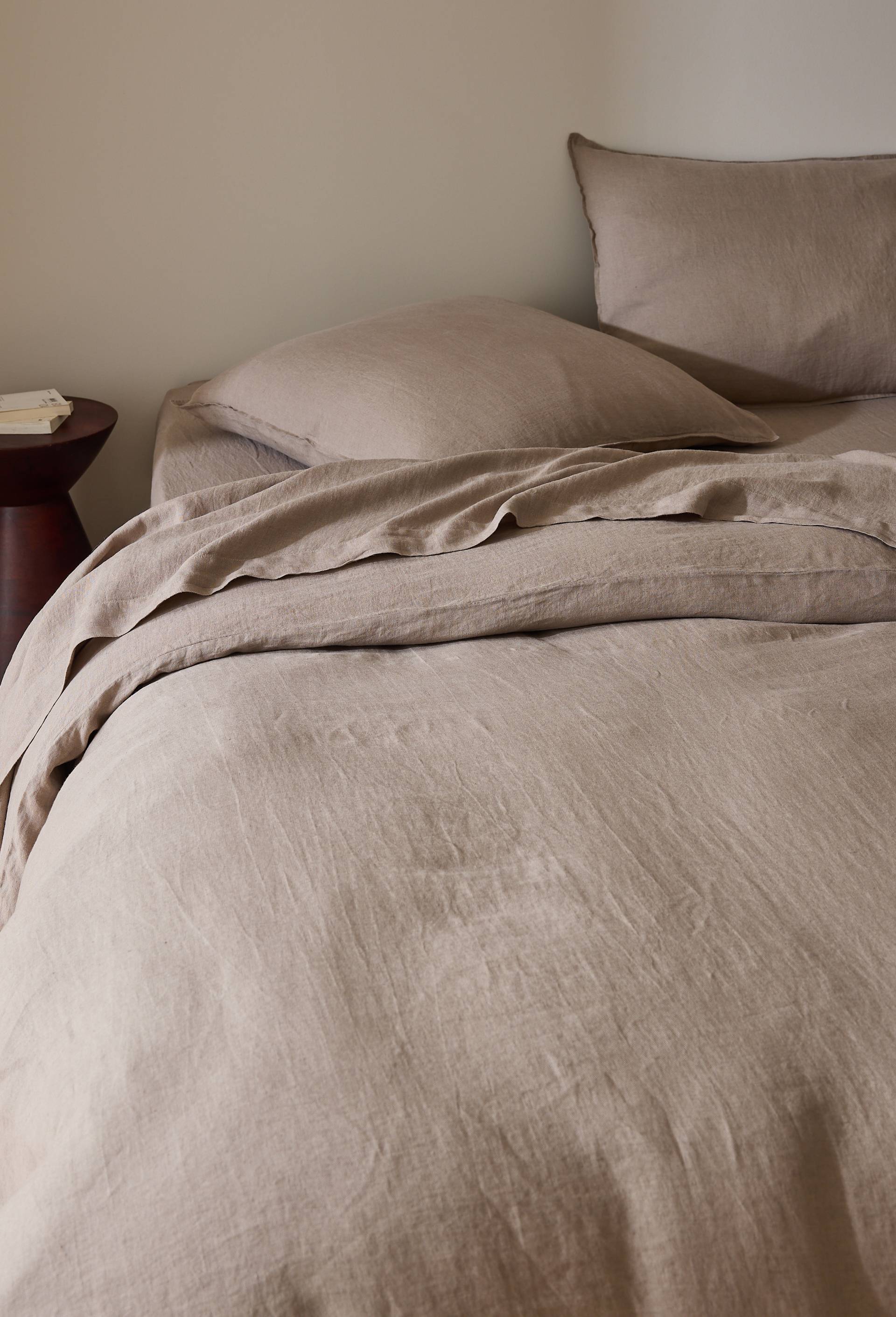 Drap plat, 100% lin, exclusivit&eacute; web, Gris, large
