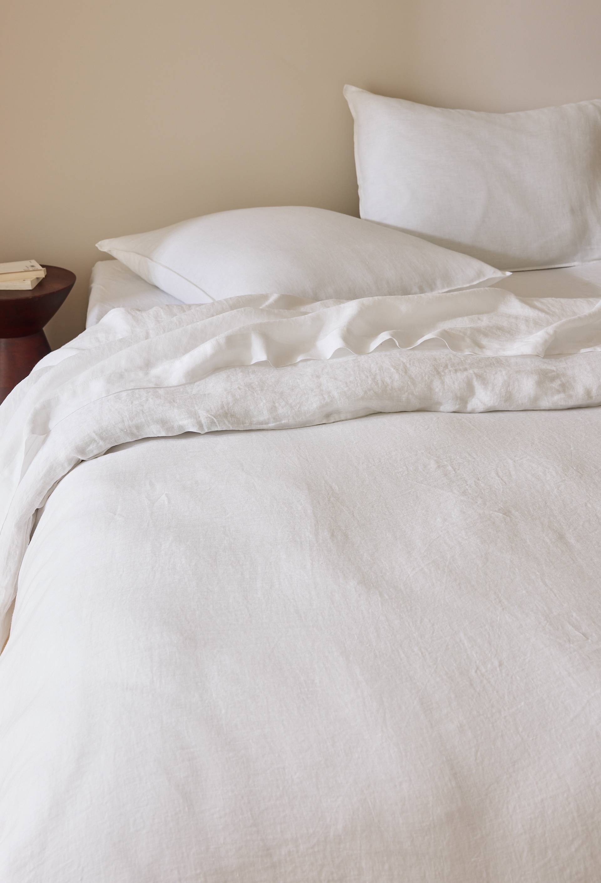 Drap plat, 100% lin, exclusivit&eacute; web, Blanc, large