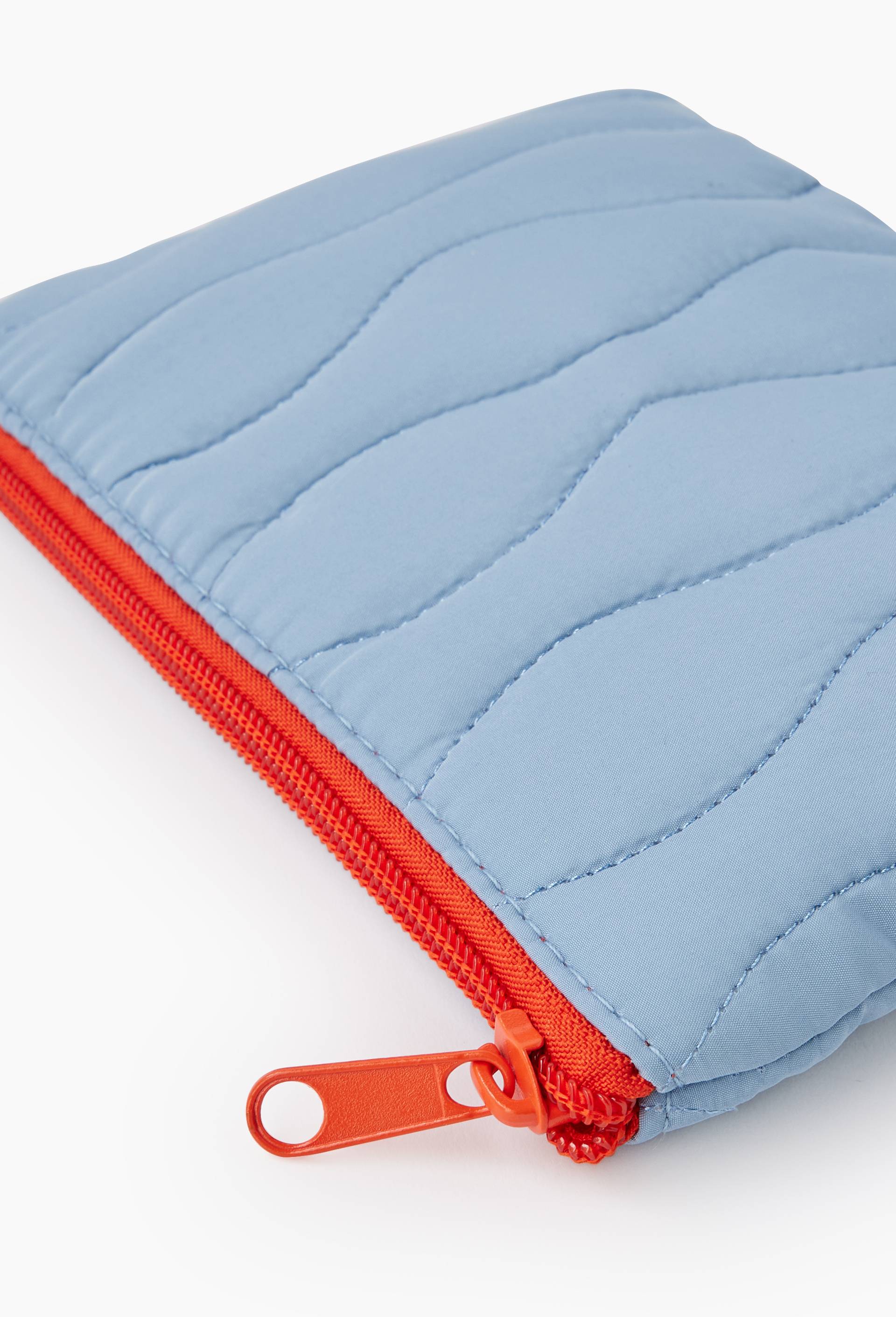 Trousse quilt&eacute;e en coton, Bleu, large image number 1