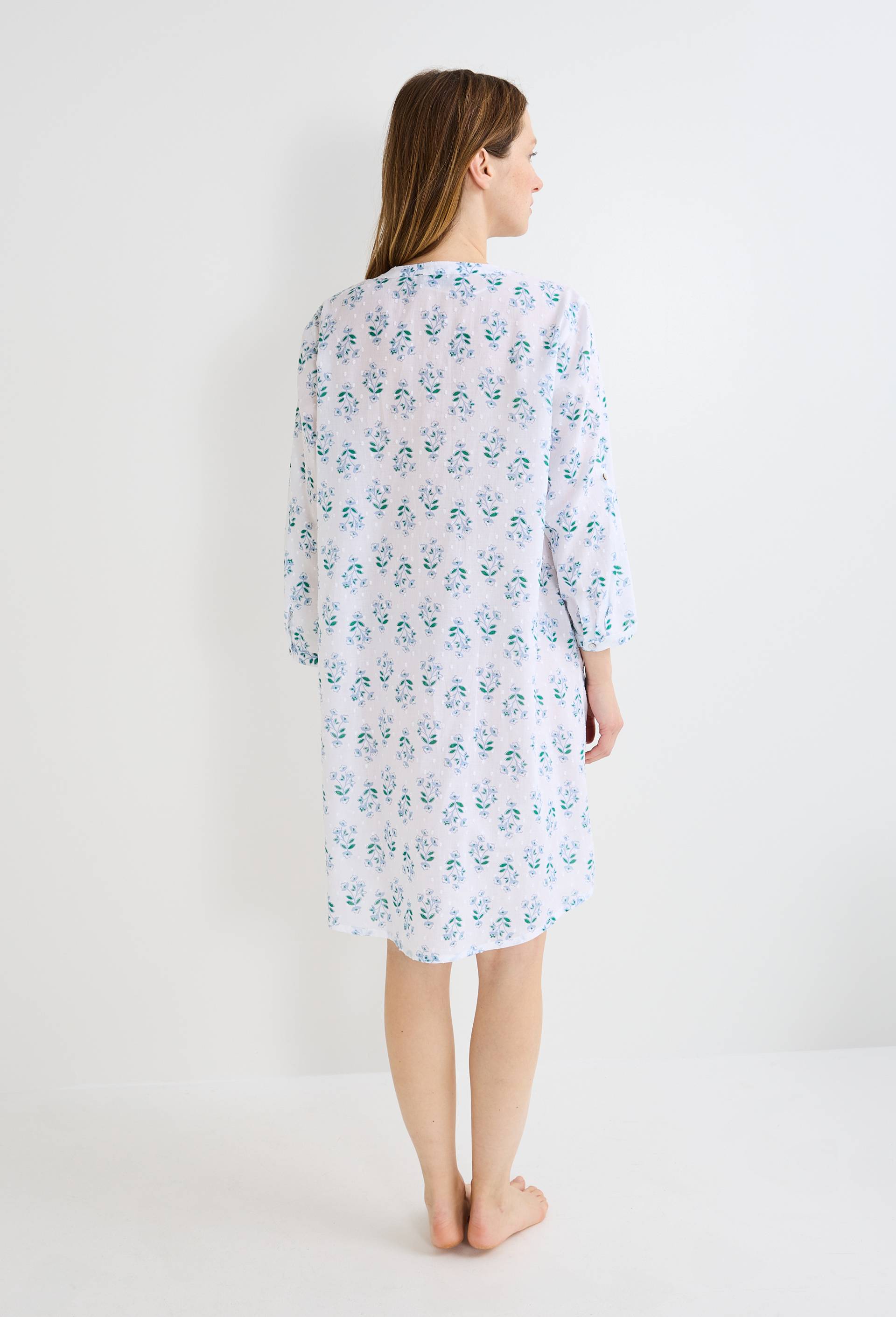 Chemise De Nuit Femme BESDEL - Manches Courtes, Boutonnée, Coupe Boyfriend En Viscose élasthanne - 13
