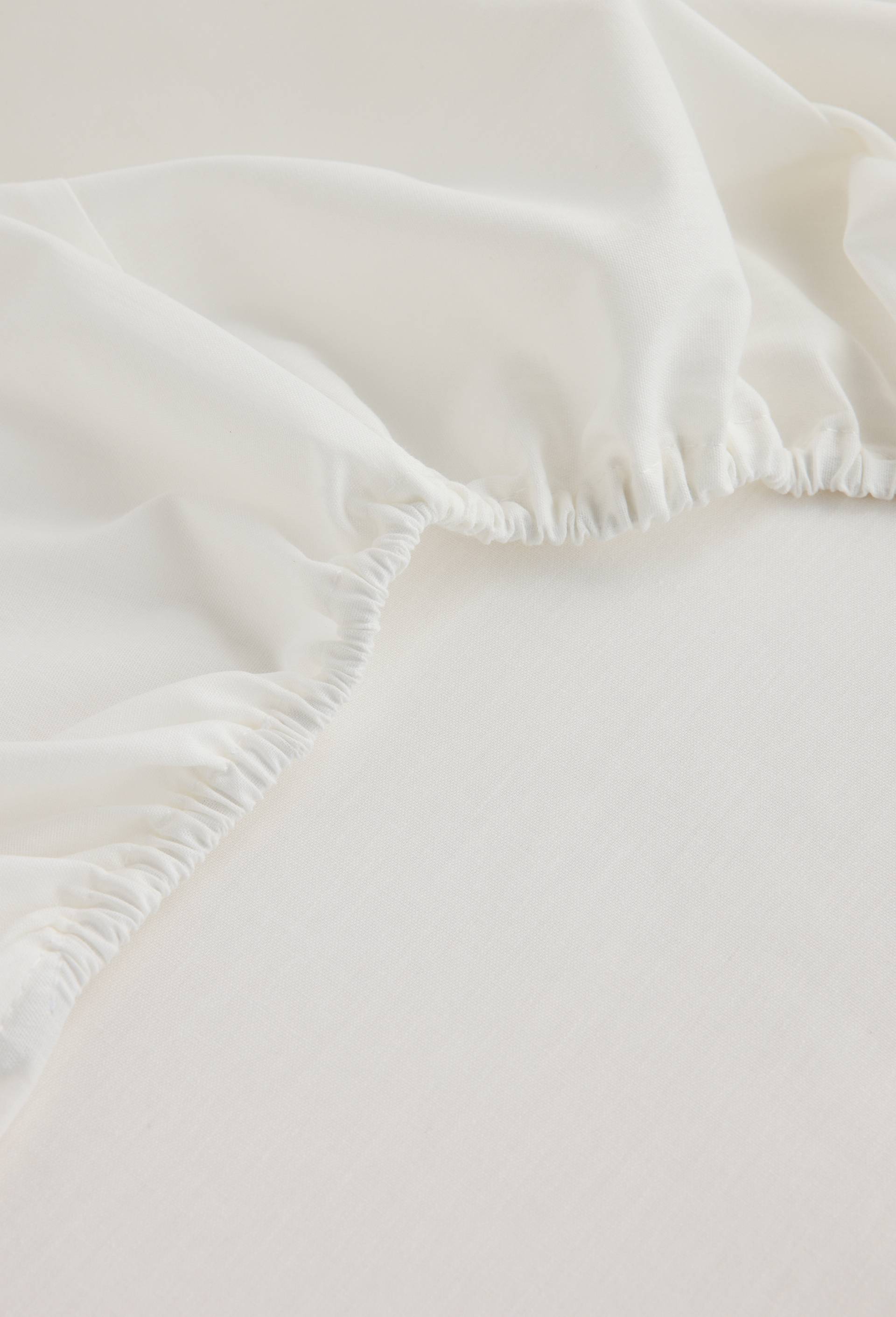 Drap housse, 100% coton bio 57 fils/cm2, GOTS, Blanc, large image number 1