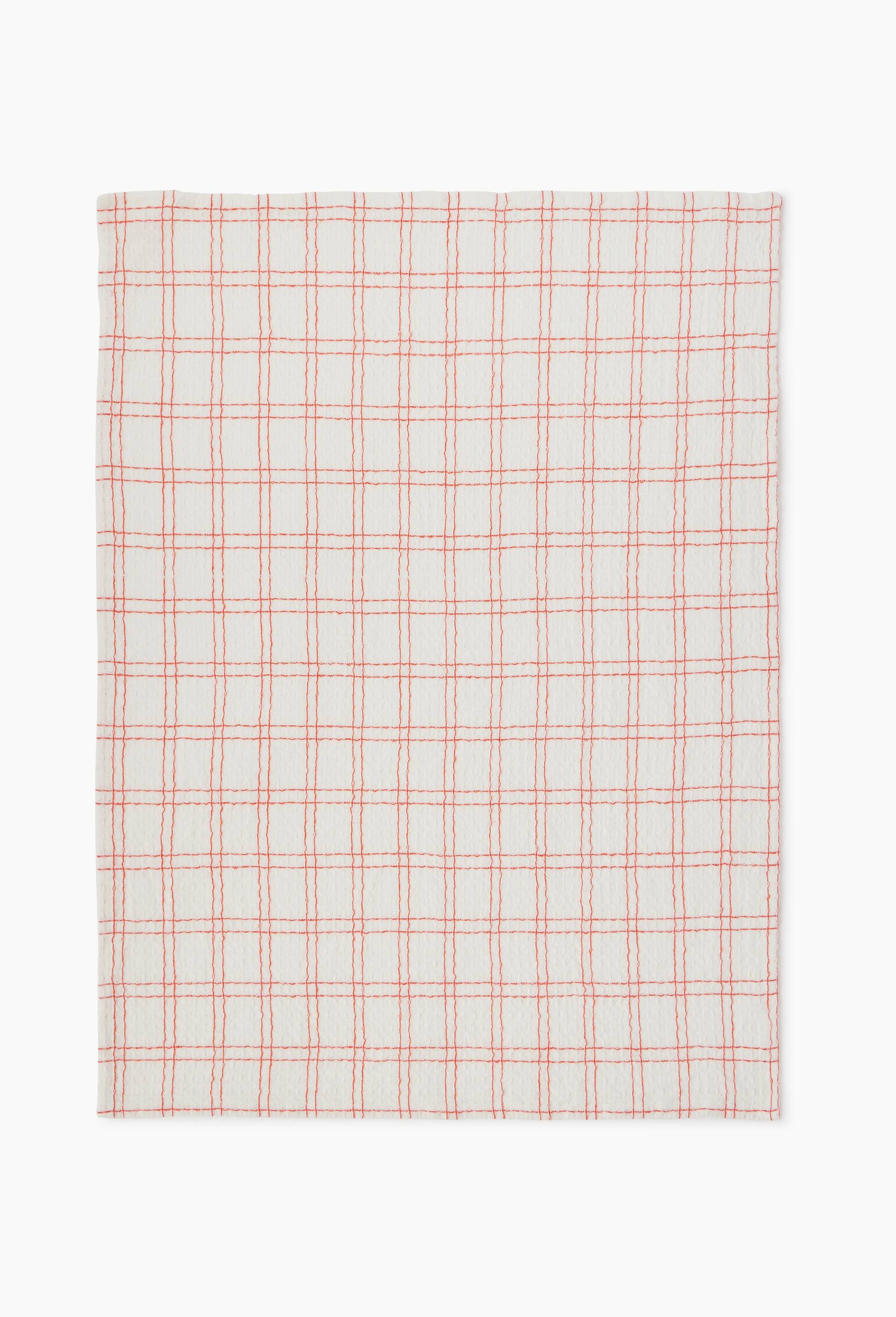 Torchon nid d'abeille, 50x70cm, 100% coton, Ecru, large image number 0