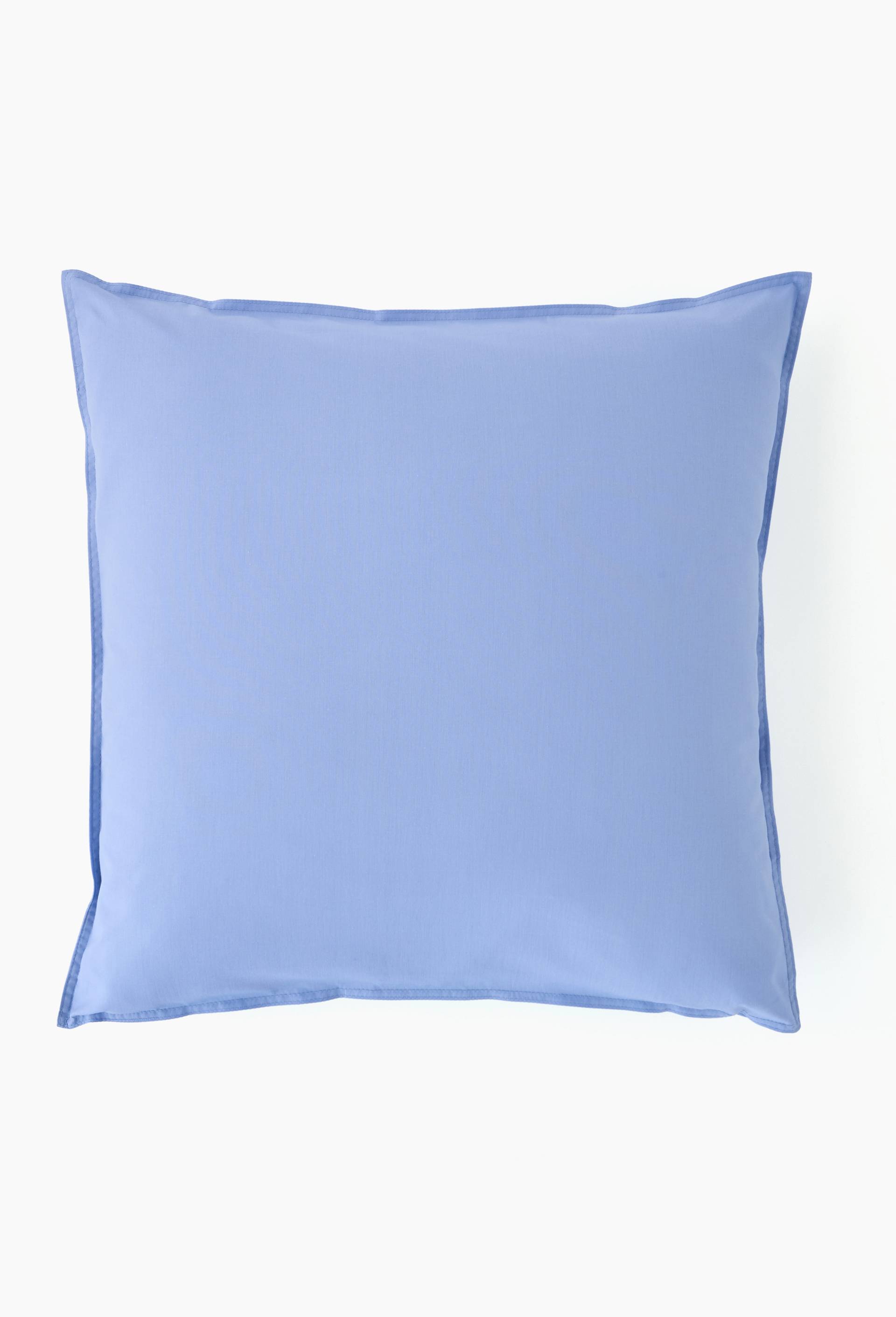 Taie oreiller unie, percale de coton, 100% coton bio GOTS, Bleu clair, large image number 2.0