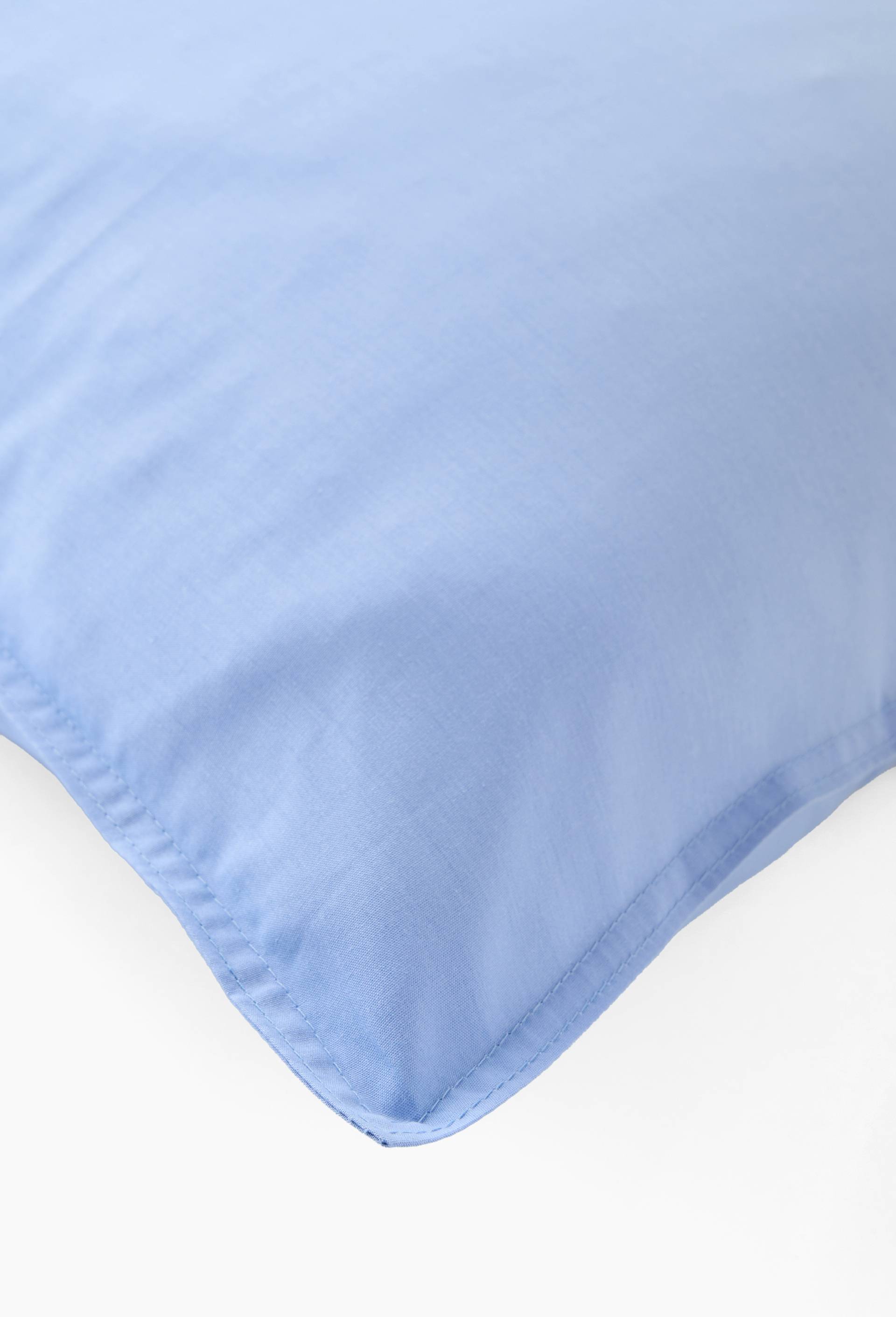 Taie oreiller unie, percale de coton, 100% coton bio GOTS, Bleu clair, large image number 3
