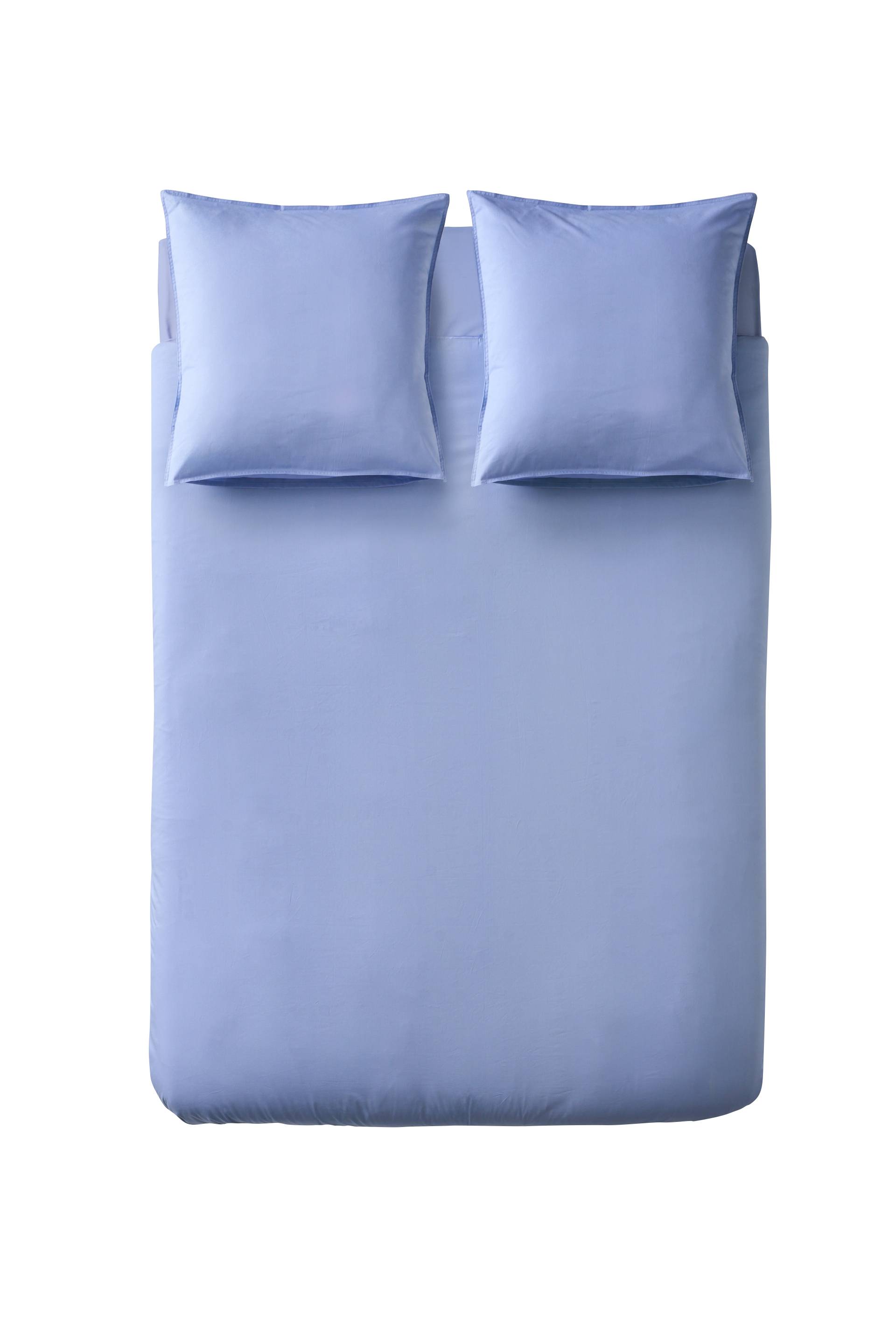 Housse de couette unie, percale de coton, 100% coton bio GOTS, Bleu clair, large image number 1