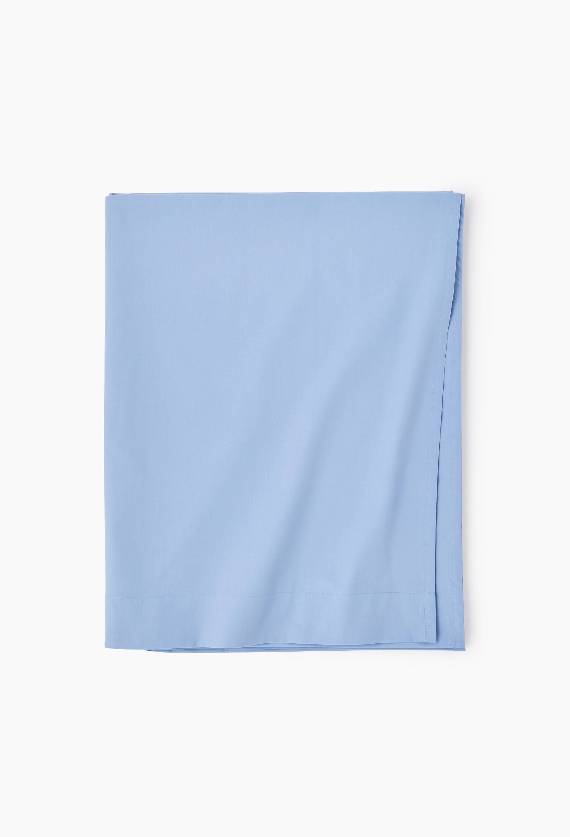 Drap plat uni, percale de coton, 100% coton bio GOTS, Bleu clair, large image number 0