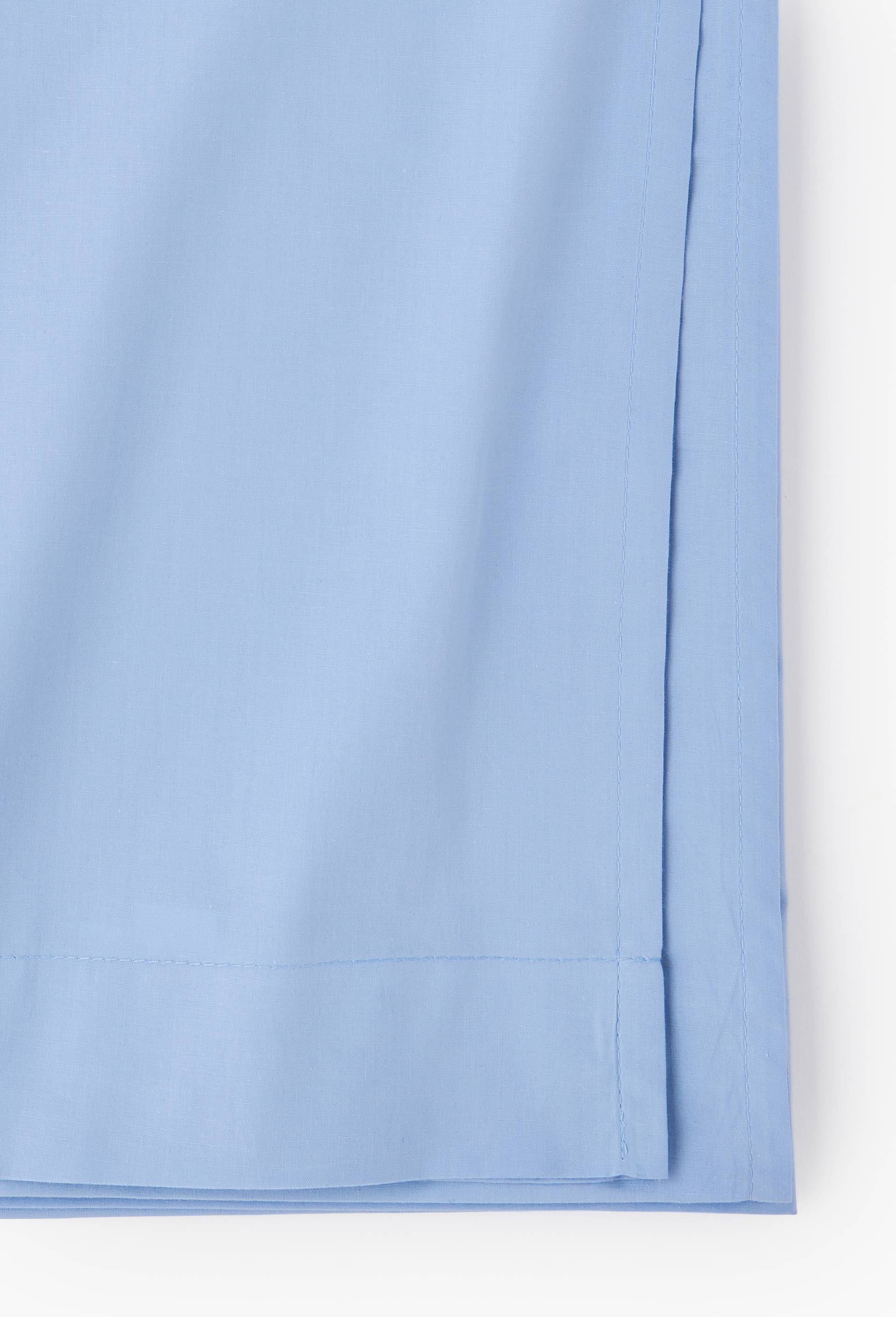 Drap plat uni, percale de coton, 100% coton bio GOTS, Bleu clair, large