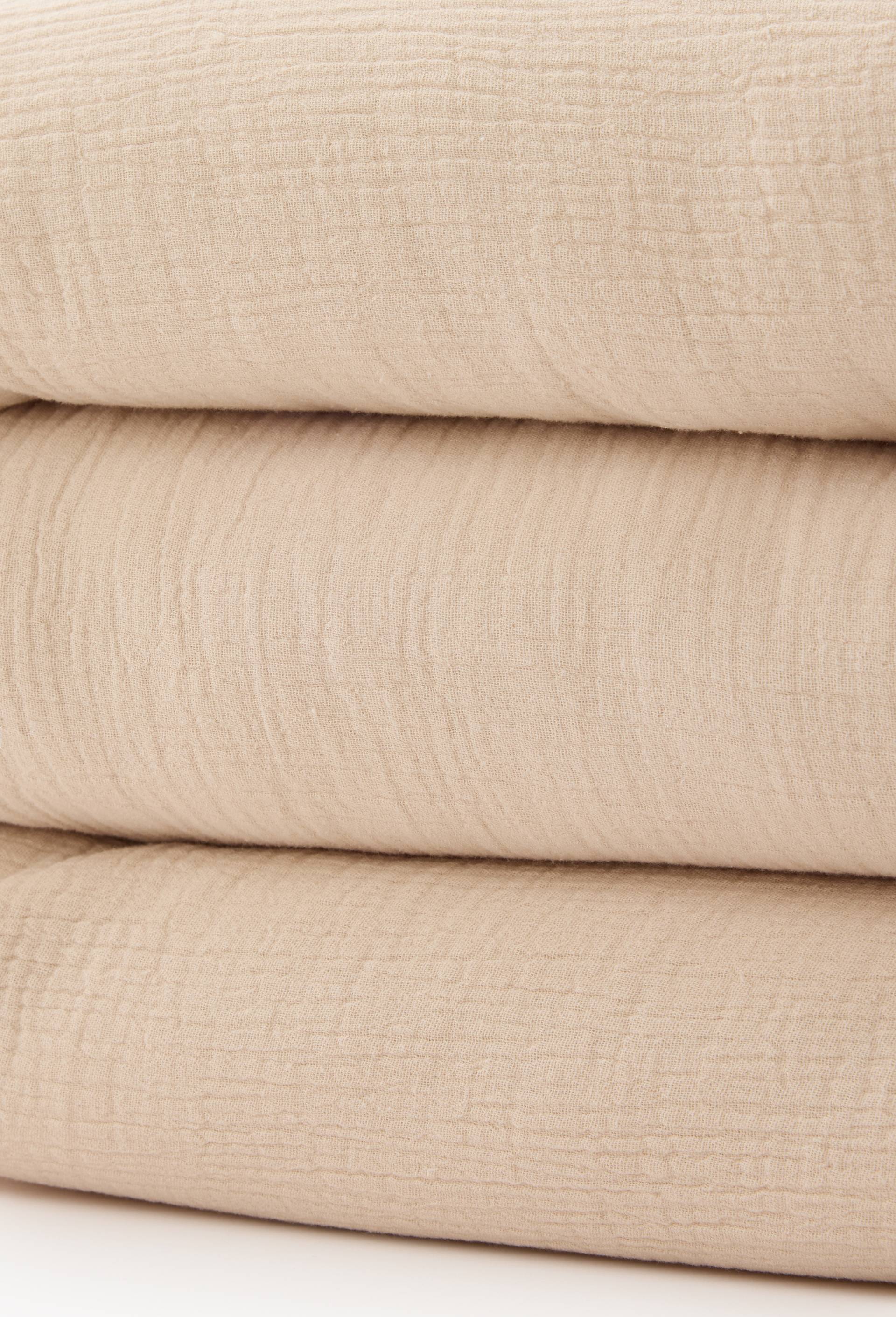 Housse de couette unie, gaze de coton, 100% coton bio GOTS, Rose clair, large image number 1.0