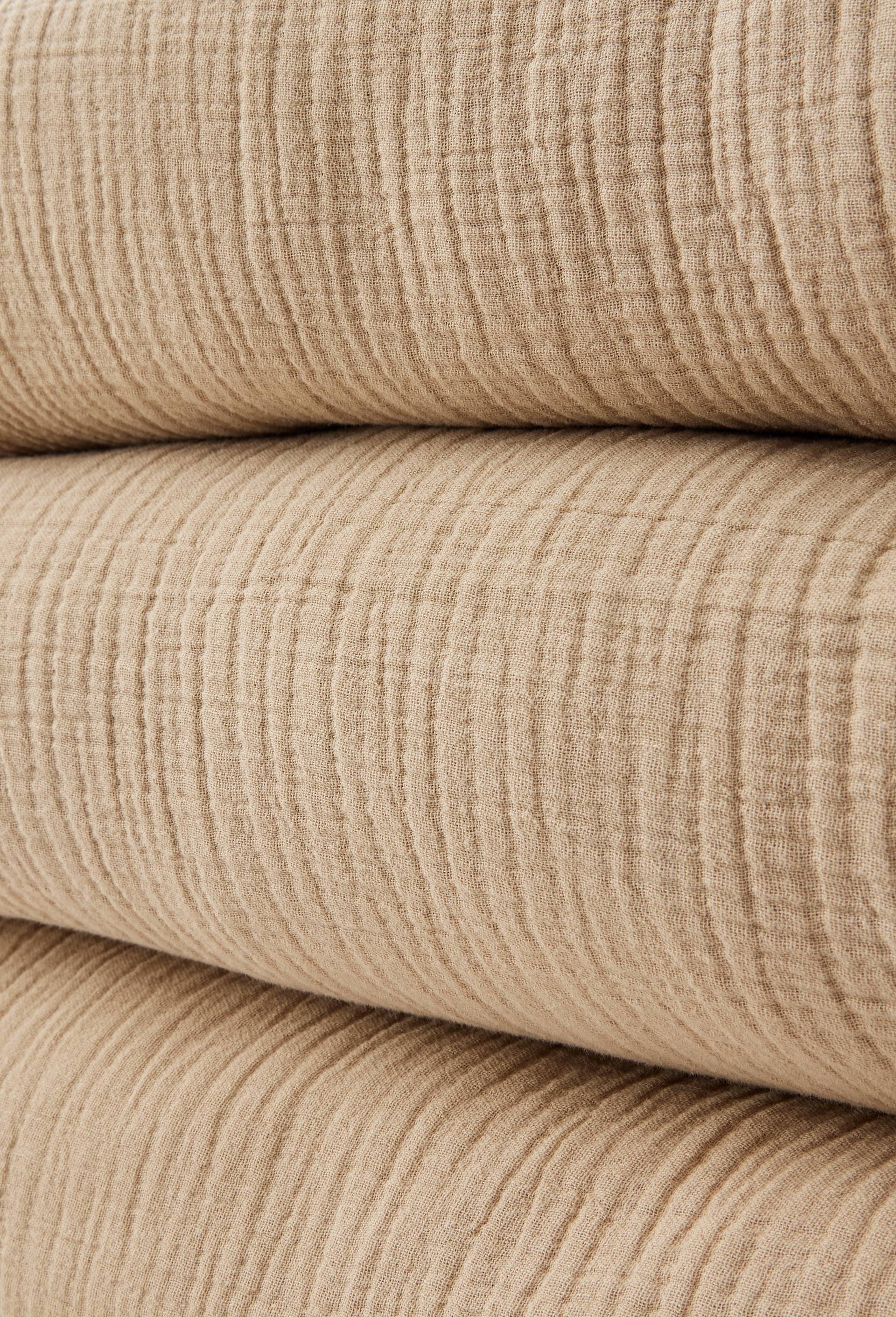 Housse de couette unie, gaze de coton, 100% coton bio GOTS, Beige clair, large image number 1