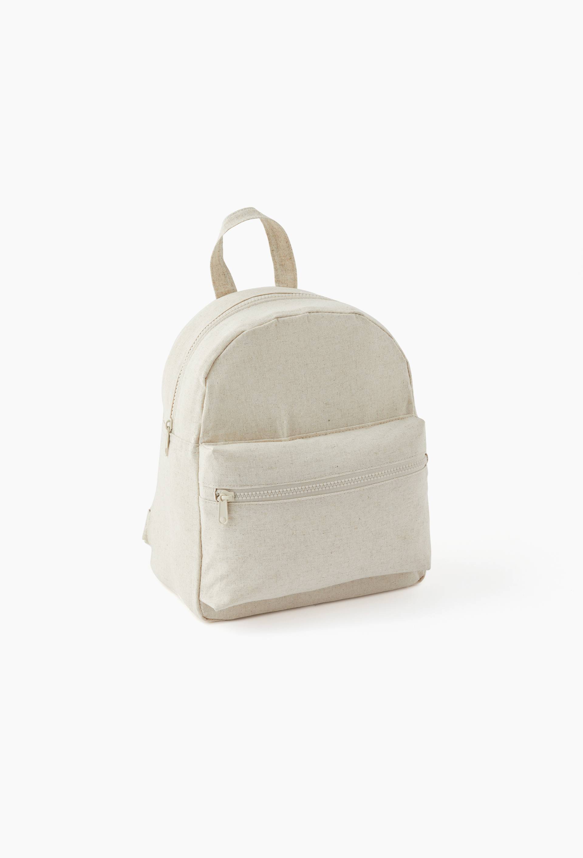 Sac &agrave; dos isotherme 8L ,28,5*24*13xm,polyester coton, lin et viscose, Beige clair, large image number 0.0