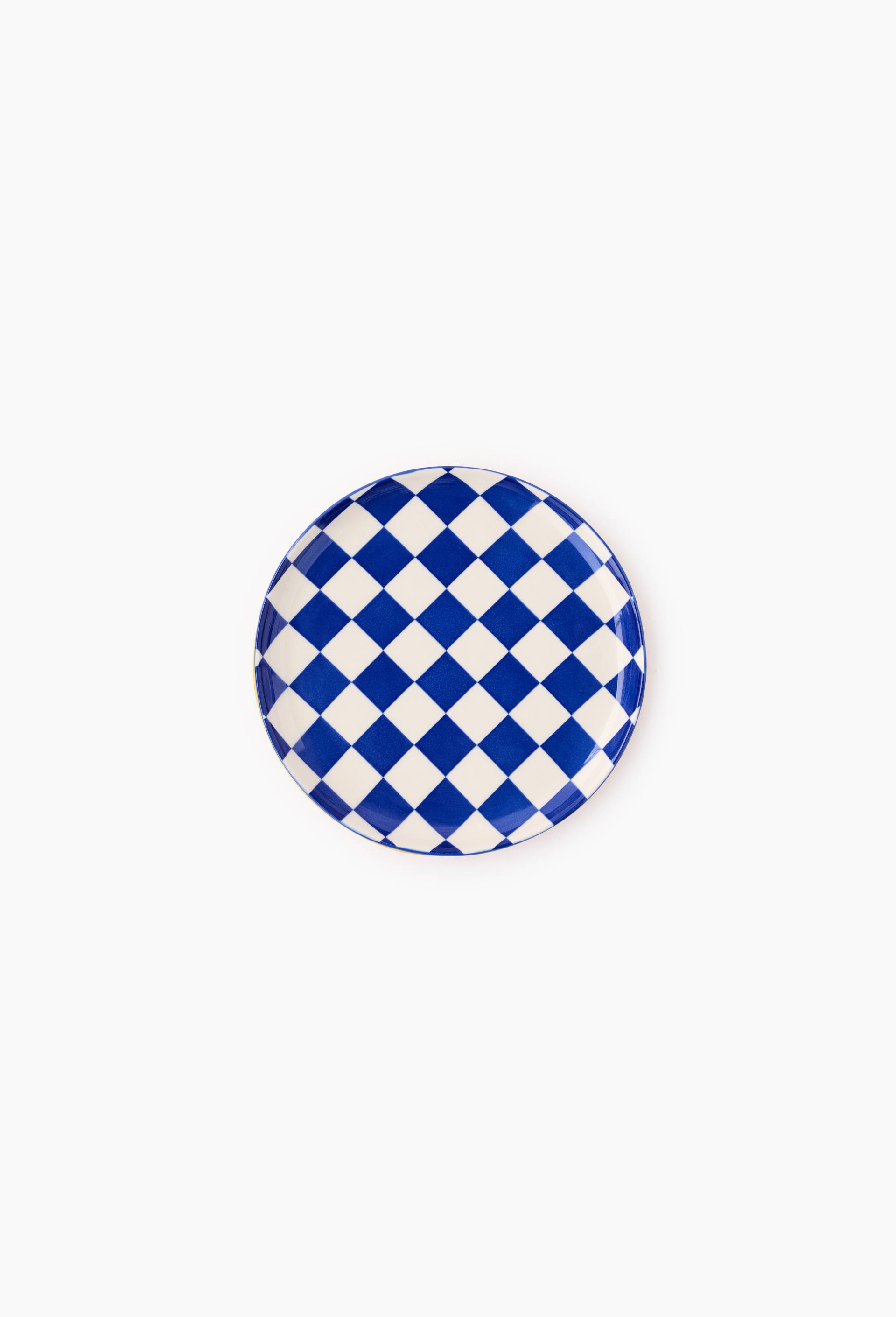 Assiette &agrave; pain finition imprim&eacute;e, 15cm, Bleu, large image number 0