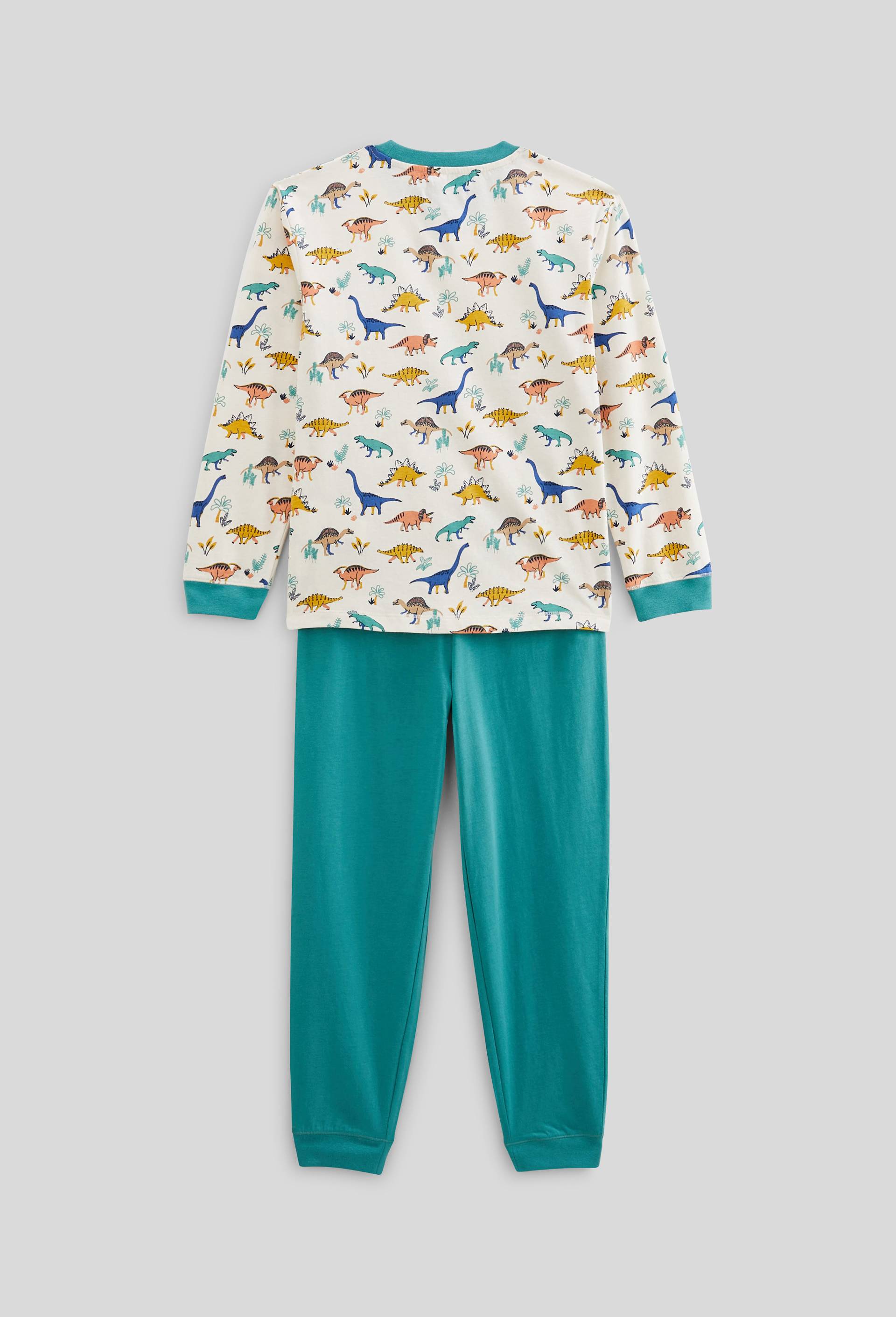 Pyjama manches longues imprim&eacute; en jersey coton BIO GOTS, Vert, large image number 2