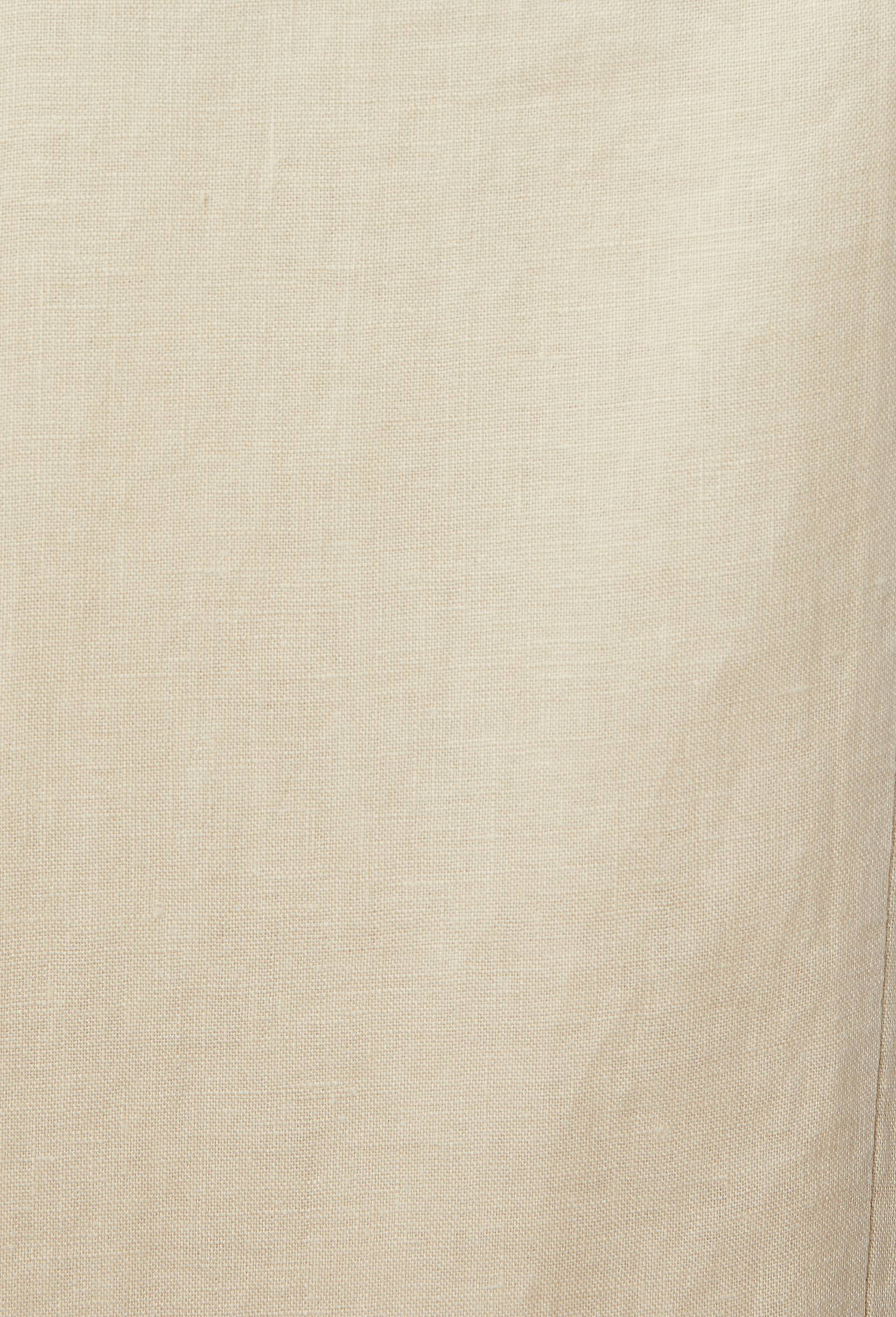 Pantalon taille semi-&eacute;lastiqu&eacute;e uni en lin, Beige clair, large image number 5