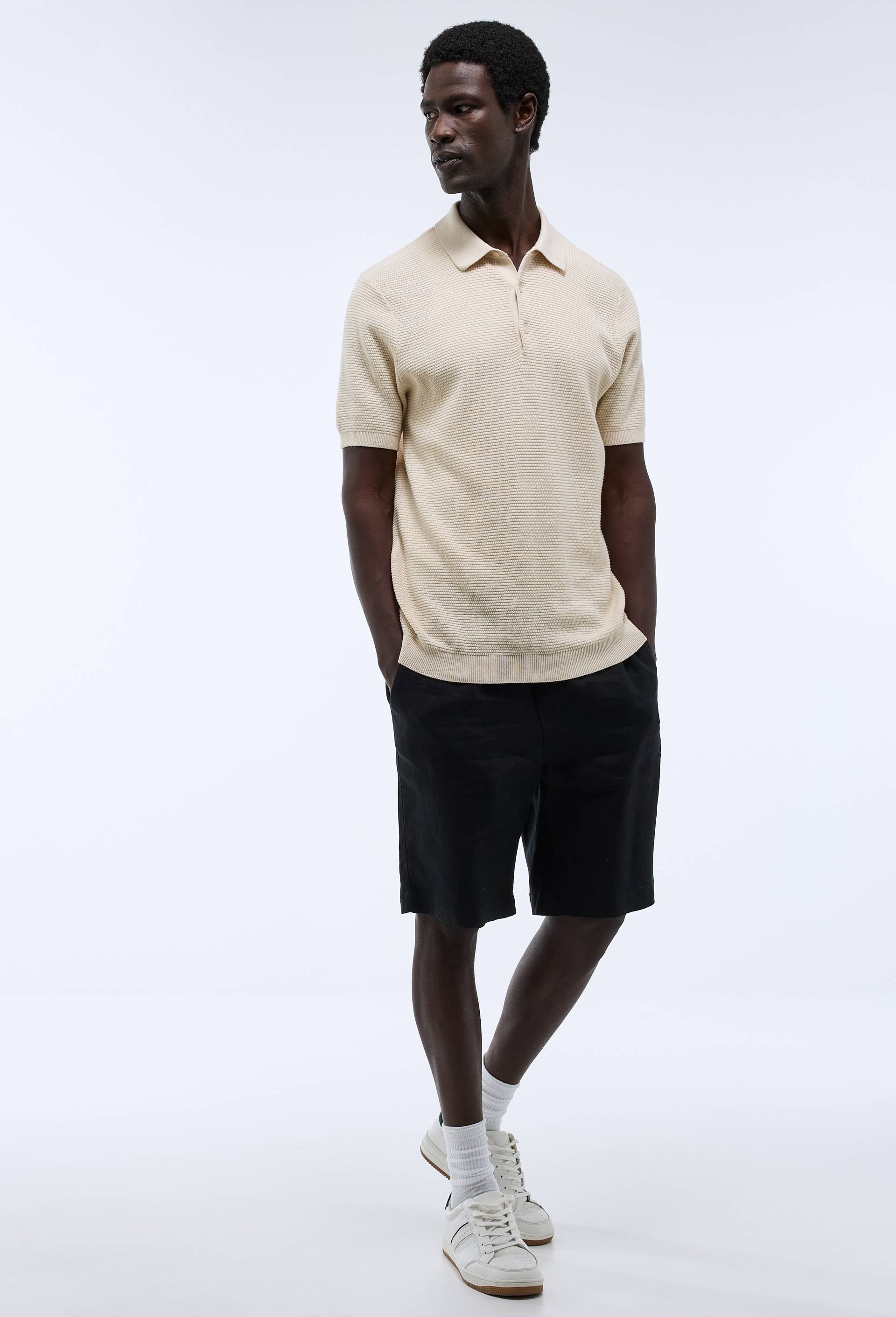 Polo en maille de coton, Beige clair, large image number 1