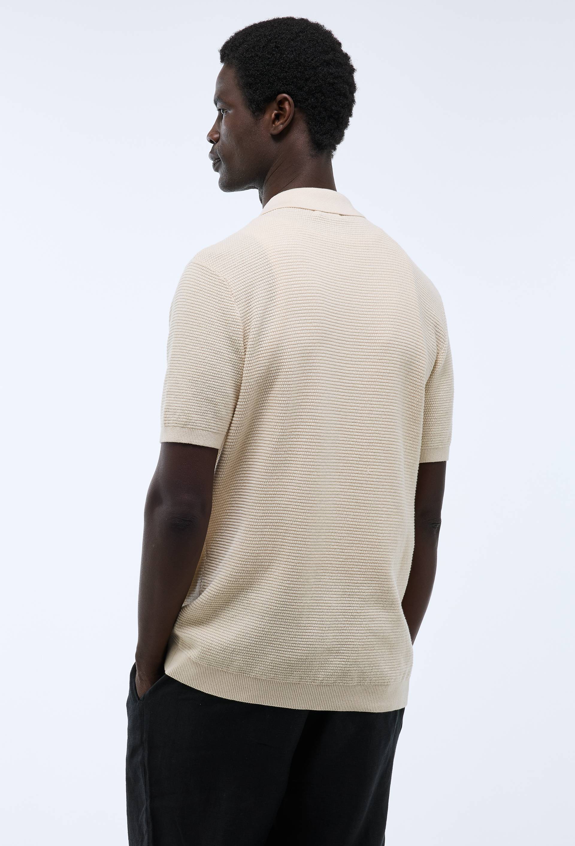 Polo en maille de coton, Beige clair, large image number 2