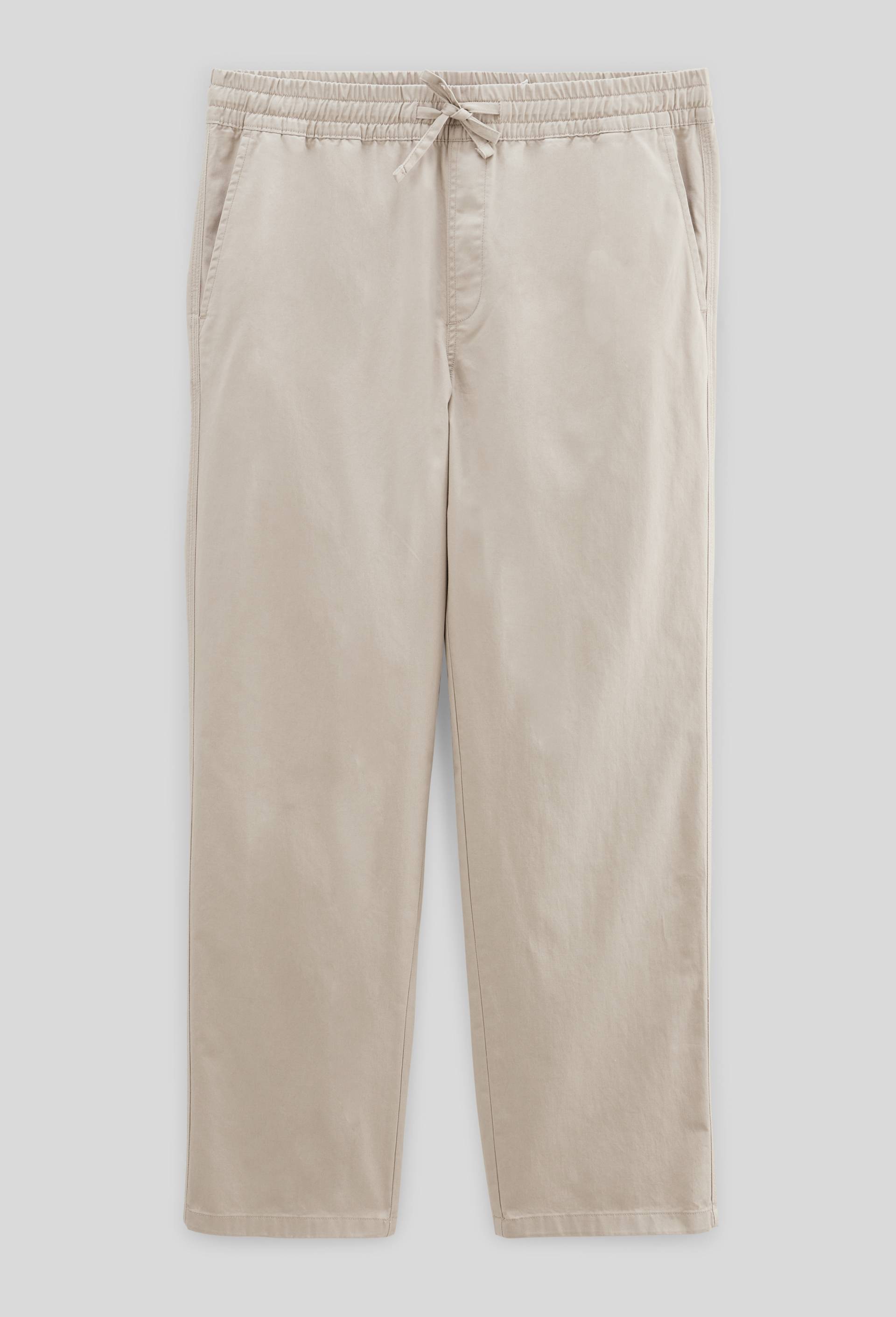 Pantalon taille &eacute;lastiqu&eacute;e en coton BIO GOTS, Beige clair, large image number 3