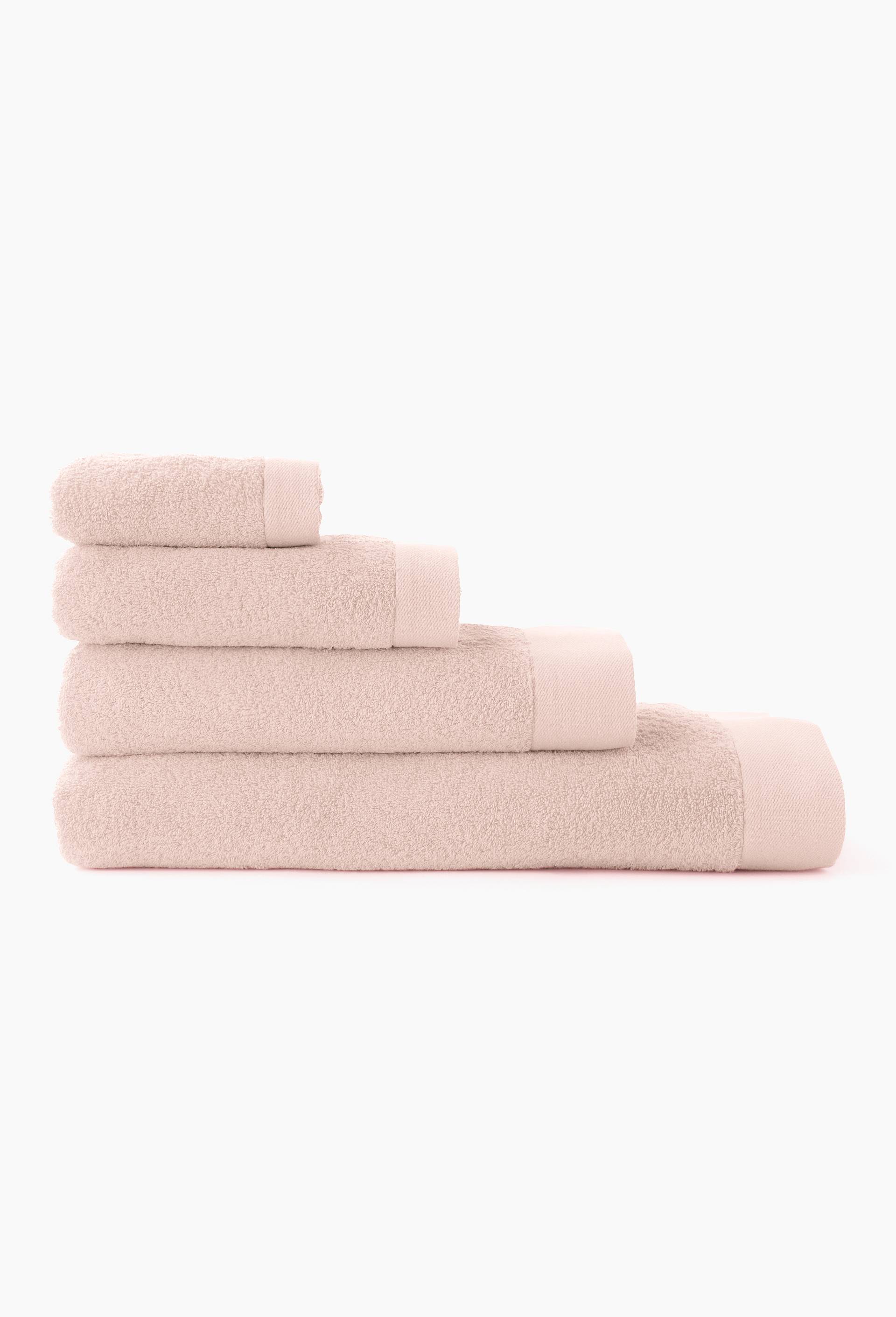 Serviette de bain unie, en coton BIO GOTS, Rose clair, swatch image