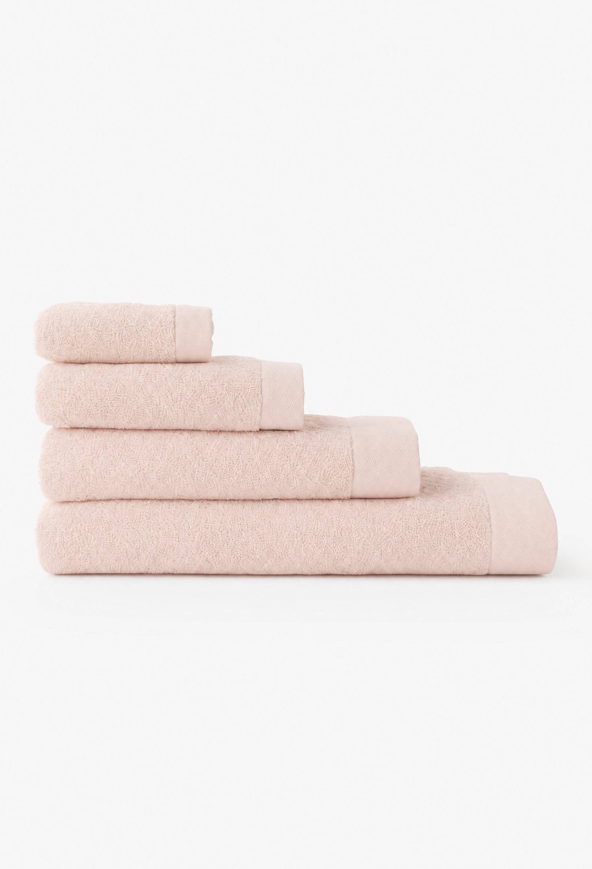 Serviette de bain unie, en coton BIO GOTS, Rose clair, large image number 0