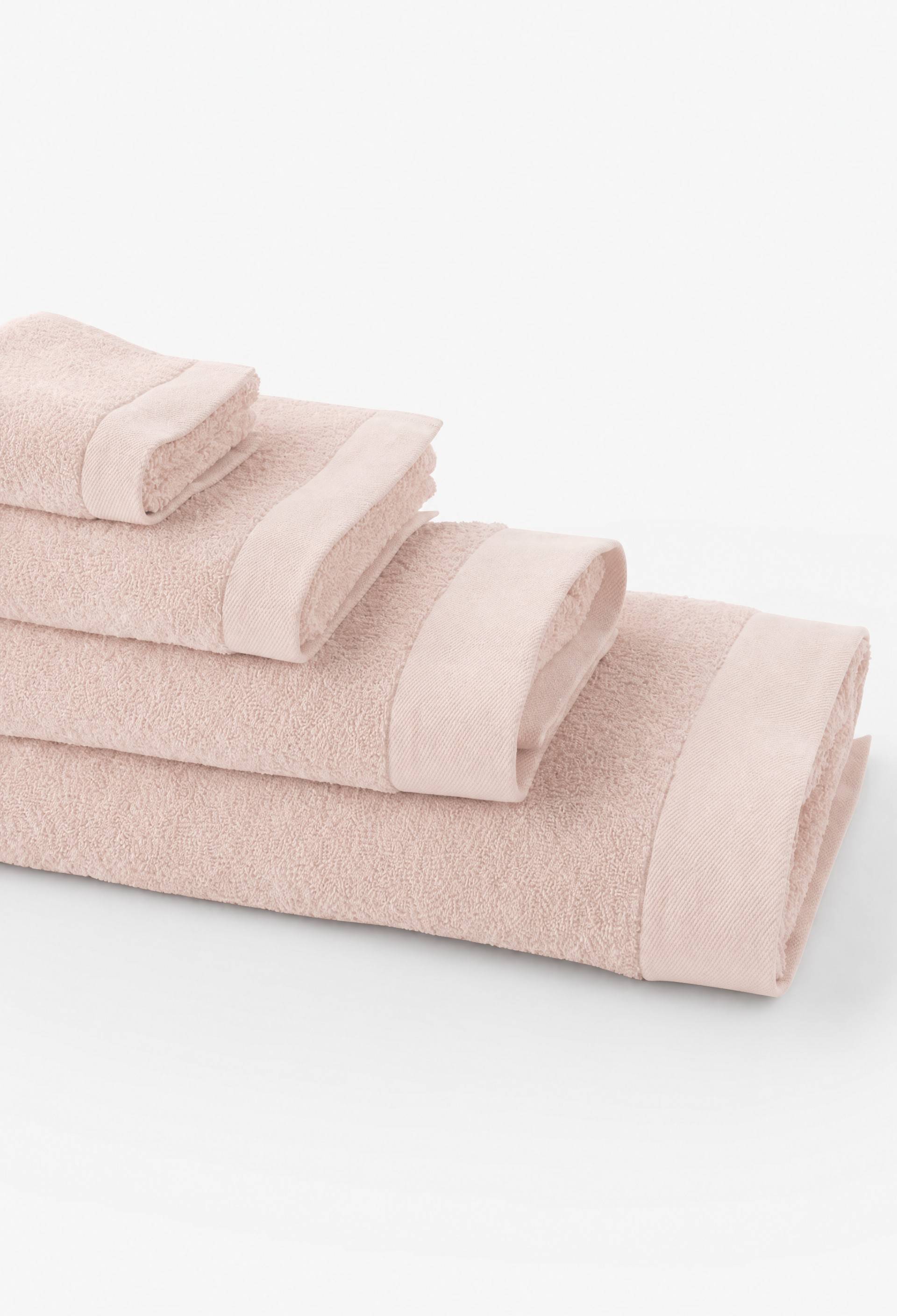 Serviette de bain unie, en coton BIO GOTS, Rose clair, large image number 1.0