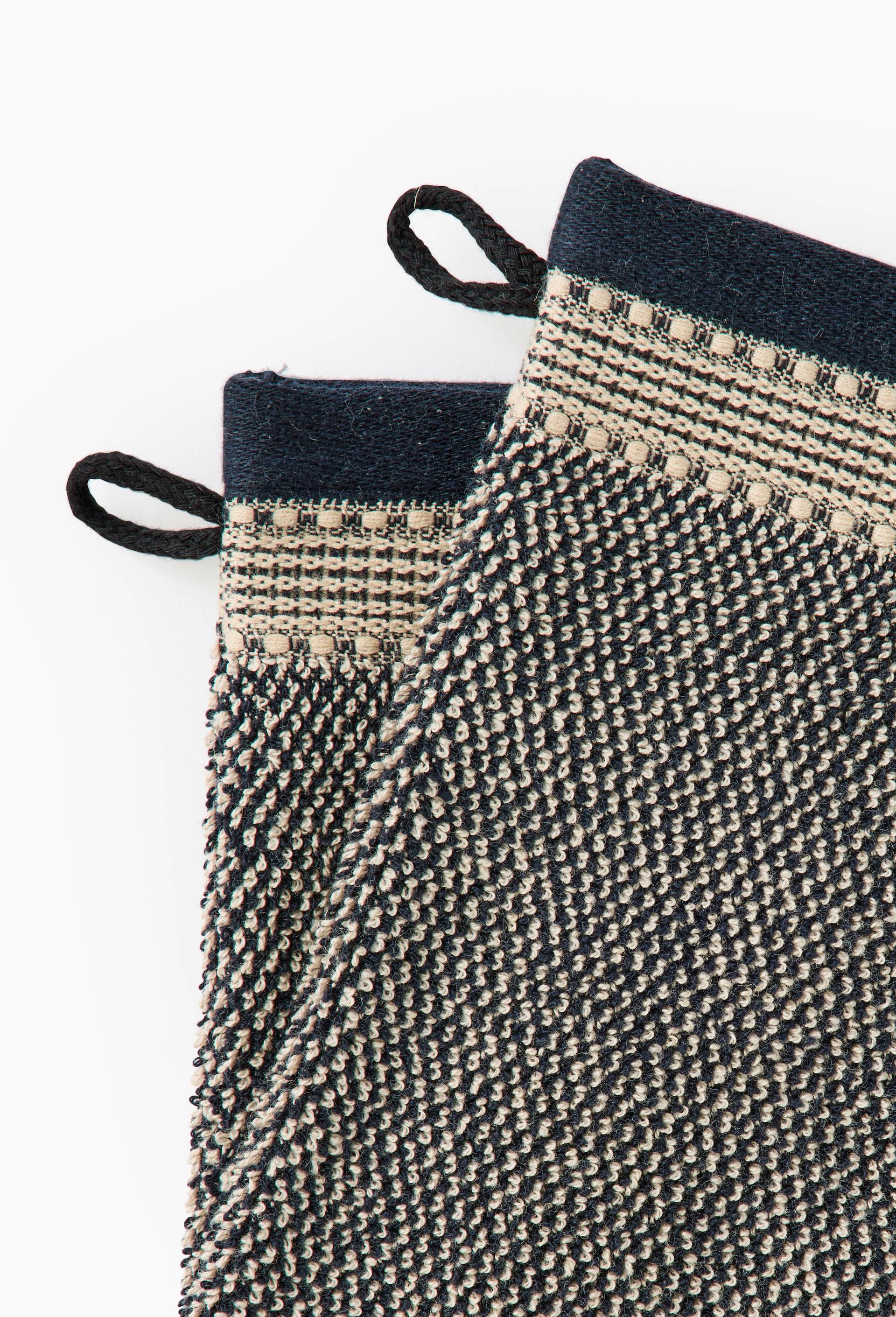 Lot de 2 gants, 15x21cm, en coton BIO GOTS, Noir, large image number 1