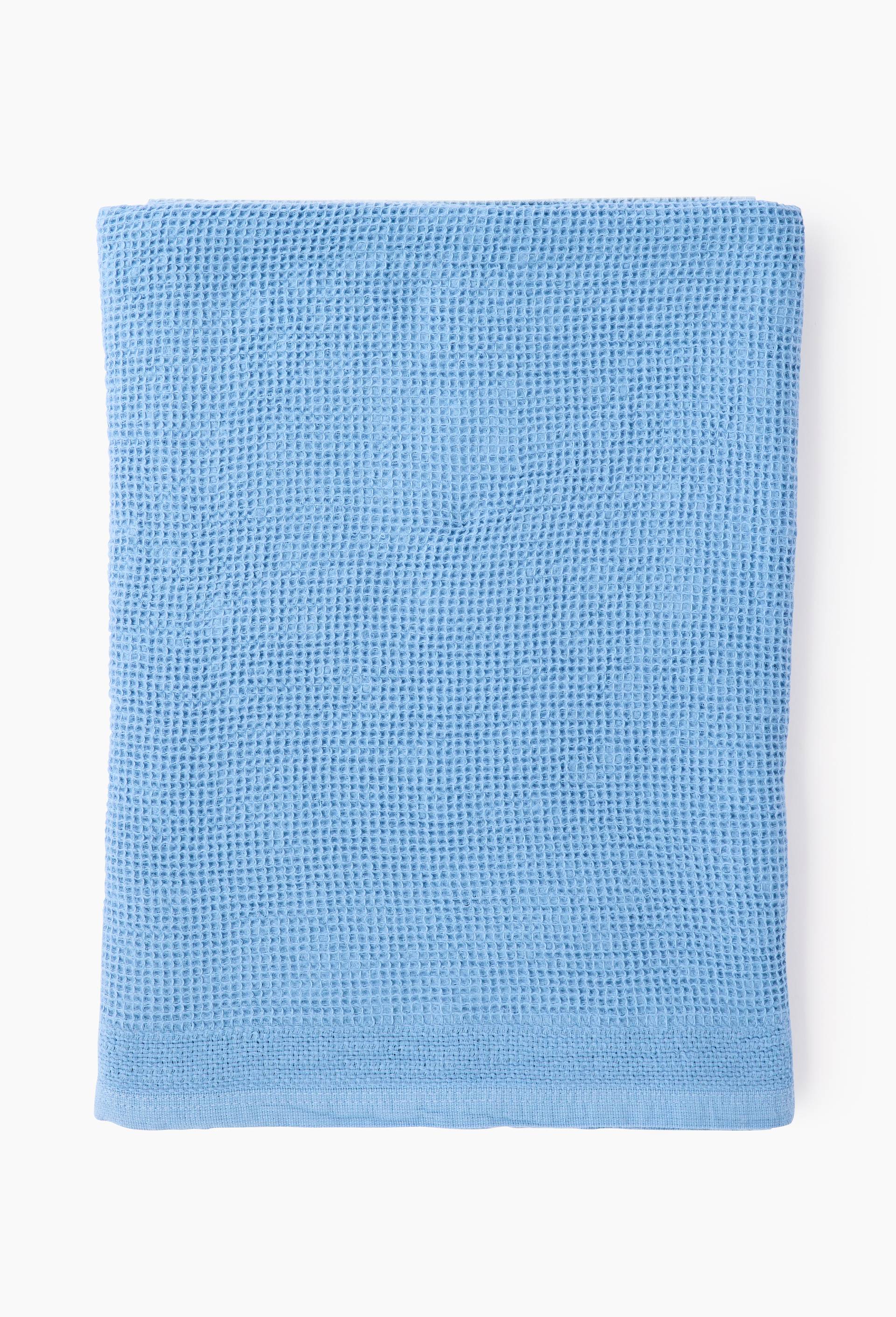 Maxi drap de bain nid d'abeille, en coton BIO GOTS, Bleu clair, large image number 0