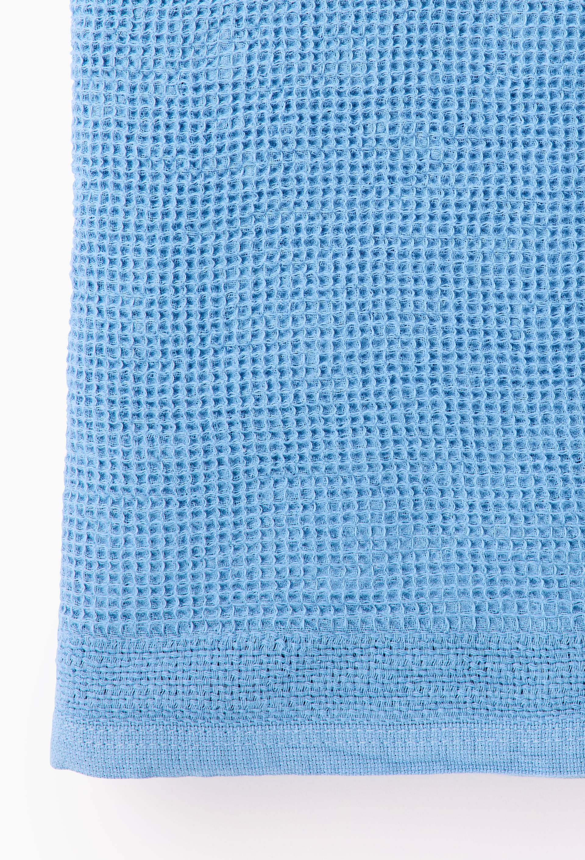 Maxi drap de bain nid d'abeille, en coton BIO GOTS, Bleu clair, large image number 1.0