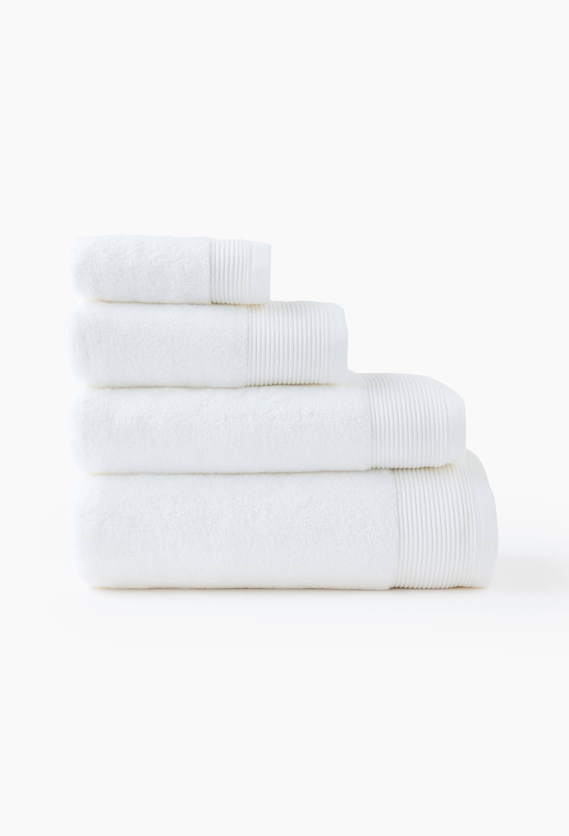Serviette de bain z&eacute;ro twist, en coton BIO GOTS, Blanc, large image number 0.0