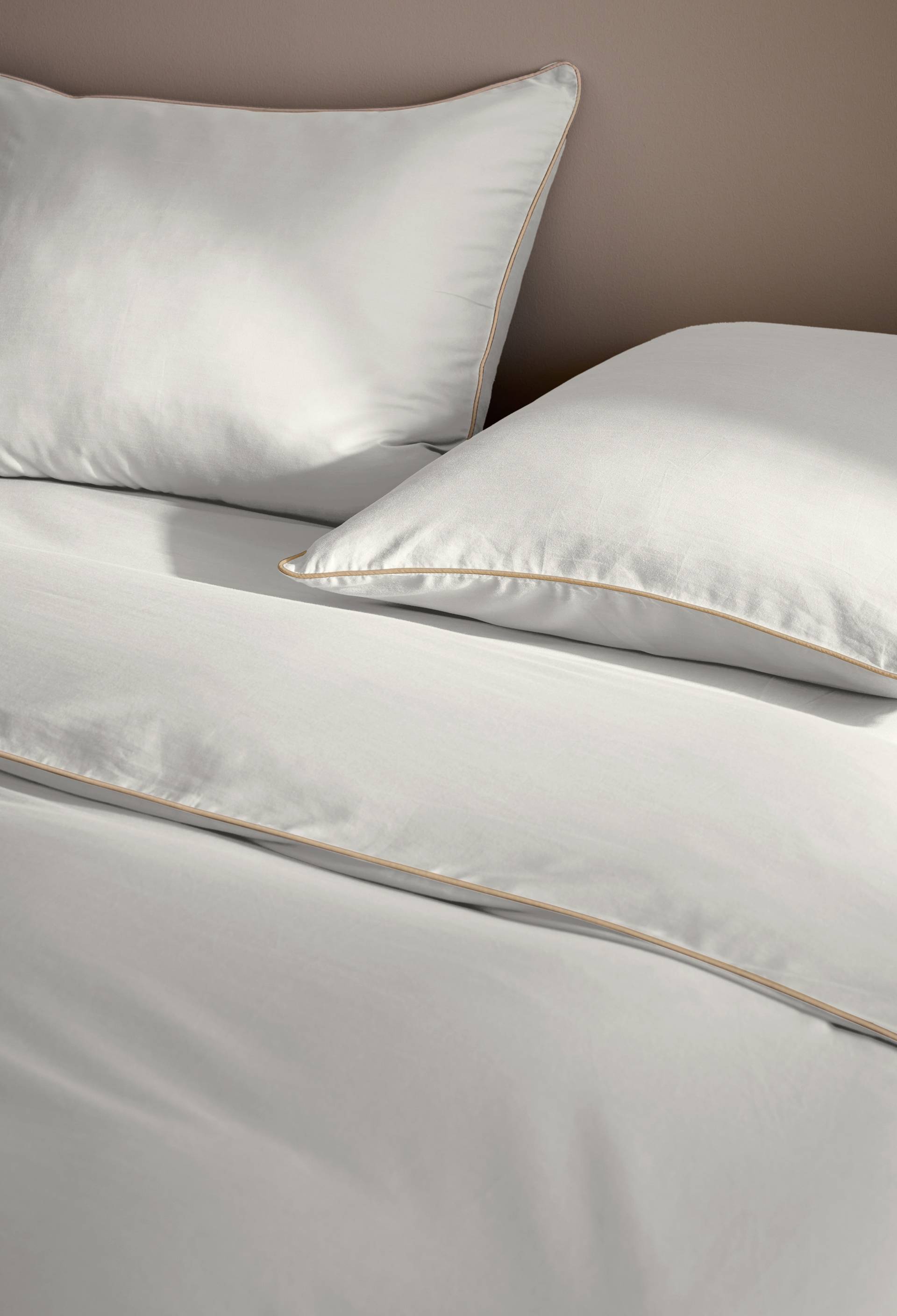 Taie d'oreiller, satin de coton bio GOTS, Ecru, large image number 0